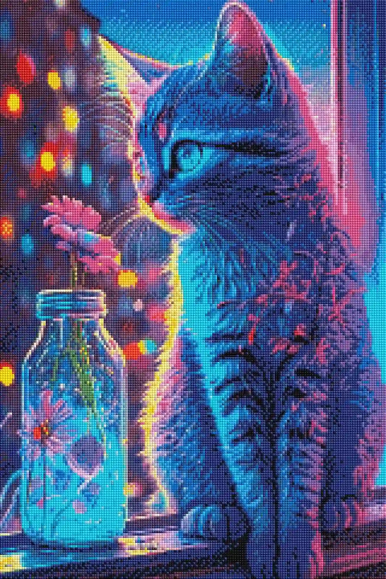 Diamond Painting AB Special – Little Cat of Flowers