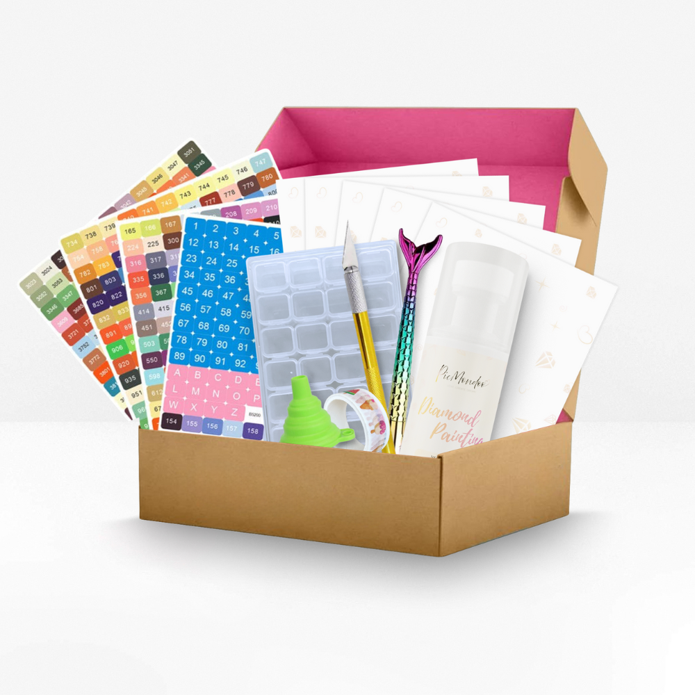 Diamond Painting – Starter Box XXL (35 Pieces)
