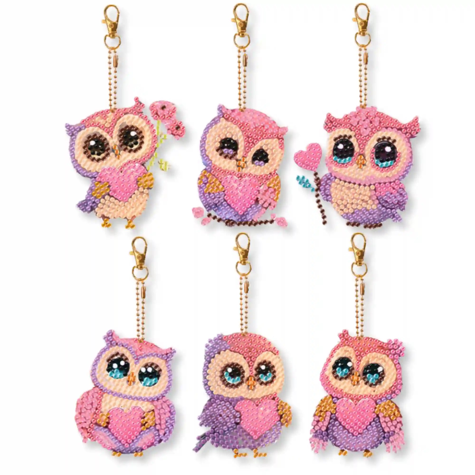 Diamond Painting Keychain - Cute Owls