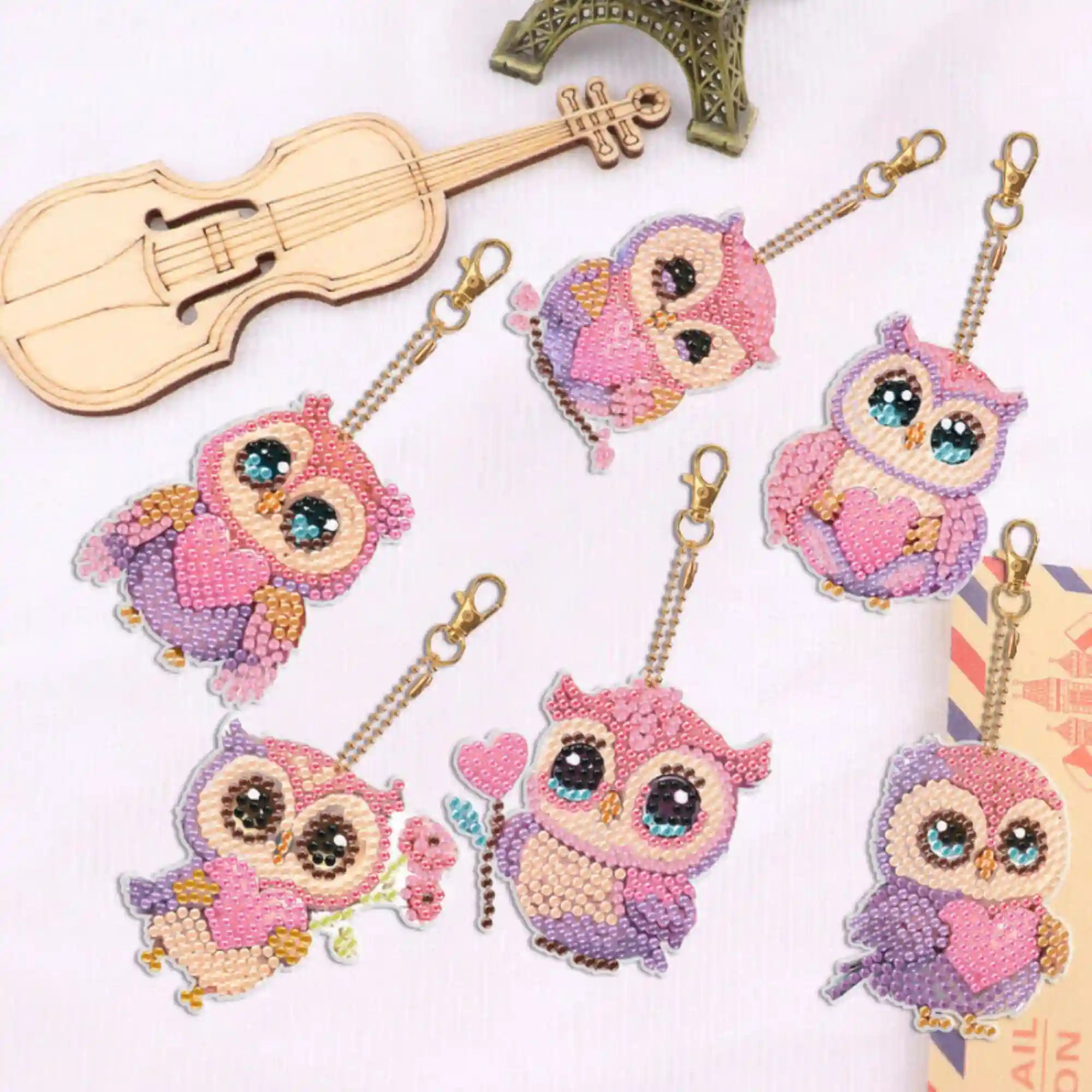 Diamond Painting Keychain - Cute Owls