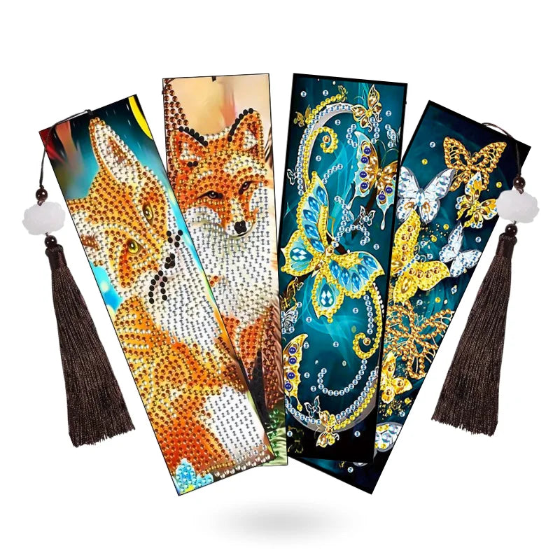 Diamond Painting Bookmark “Fox & Butterfly” 2-Piece Set