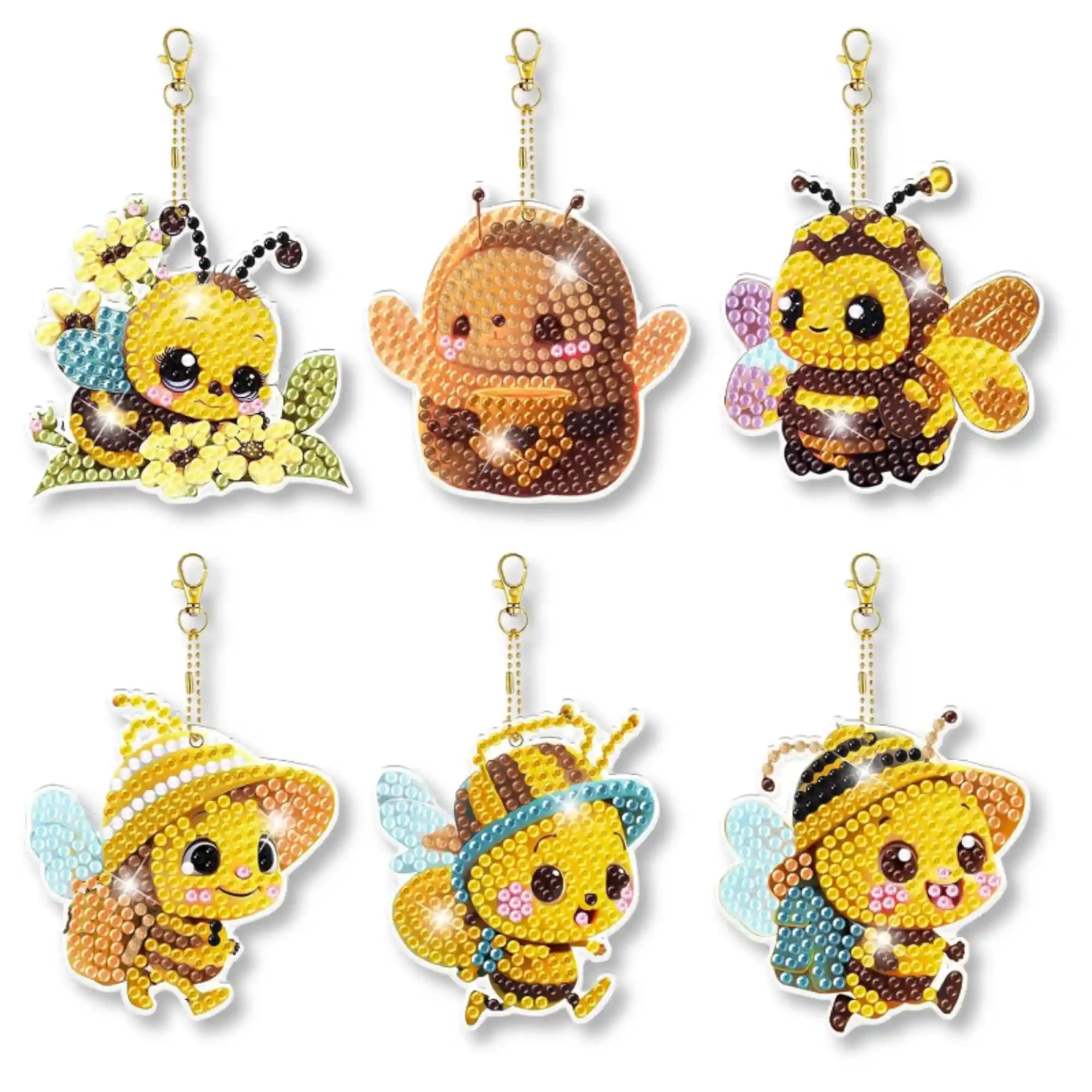 Diamond Painting Keychain - Honey Bees