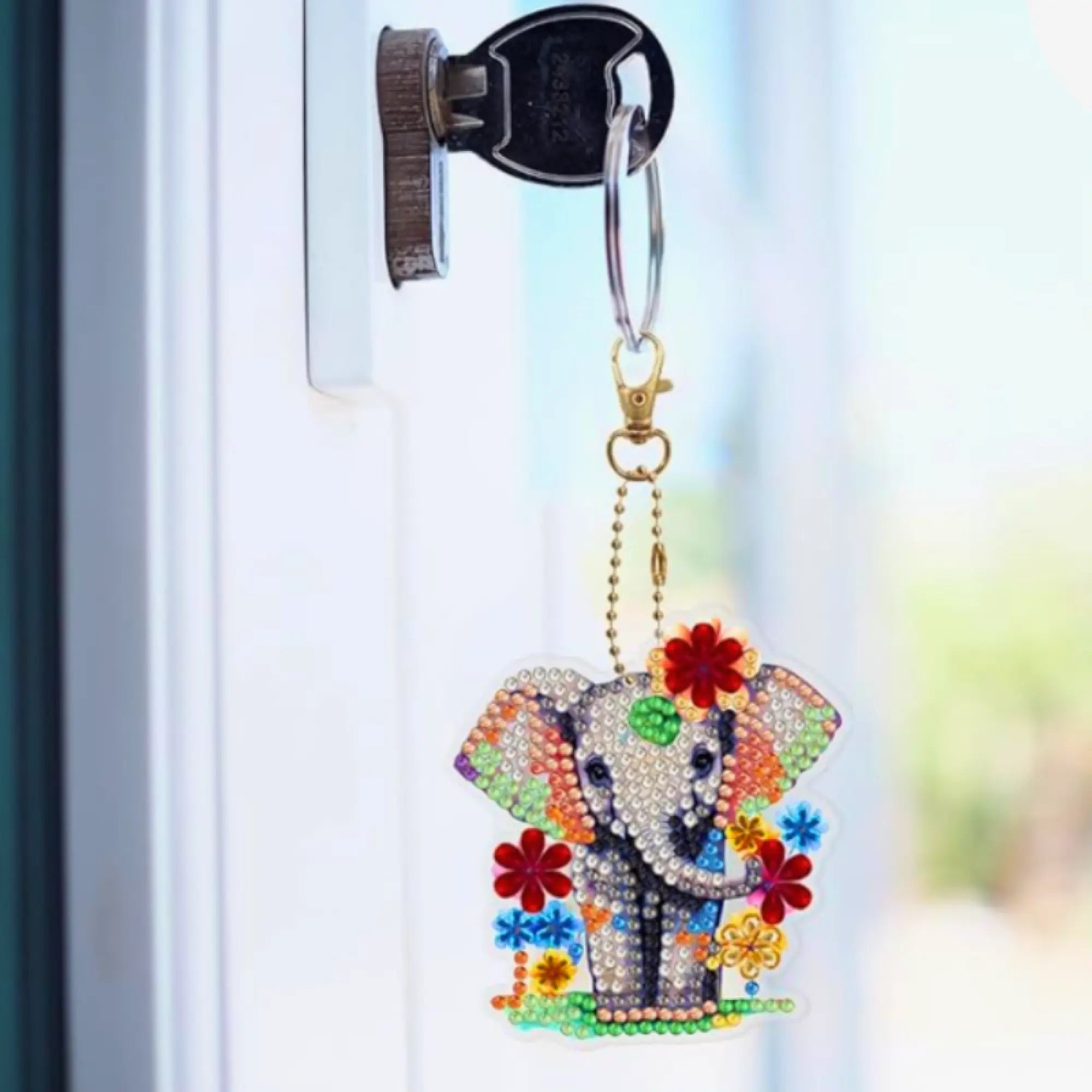 Diamond Painting Keychain - Cute Elephants