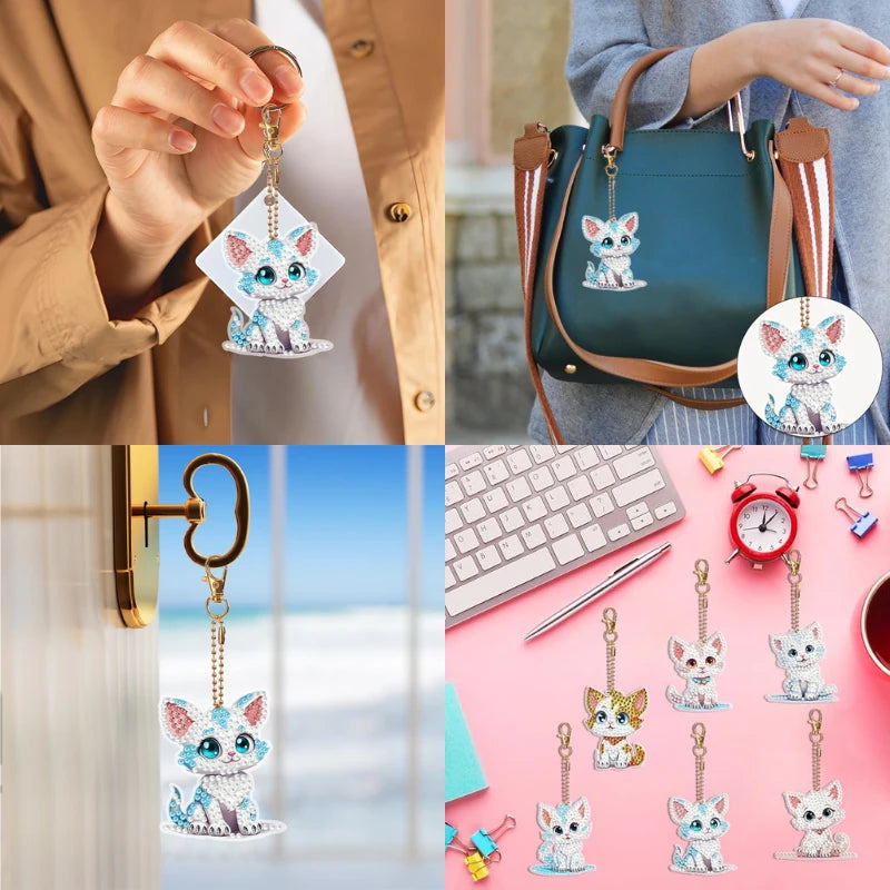 Diamond Painting Keychain – Sweet Cats