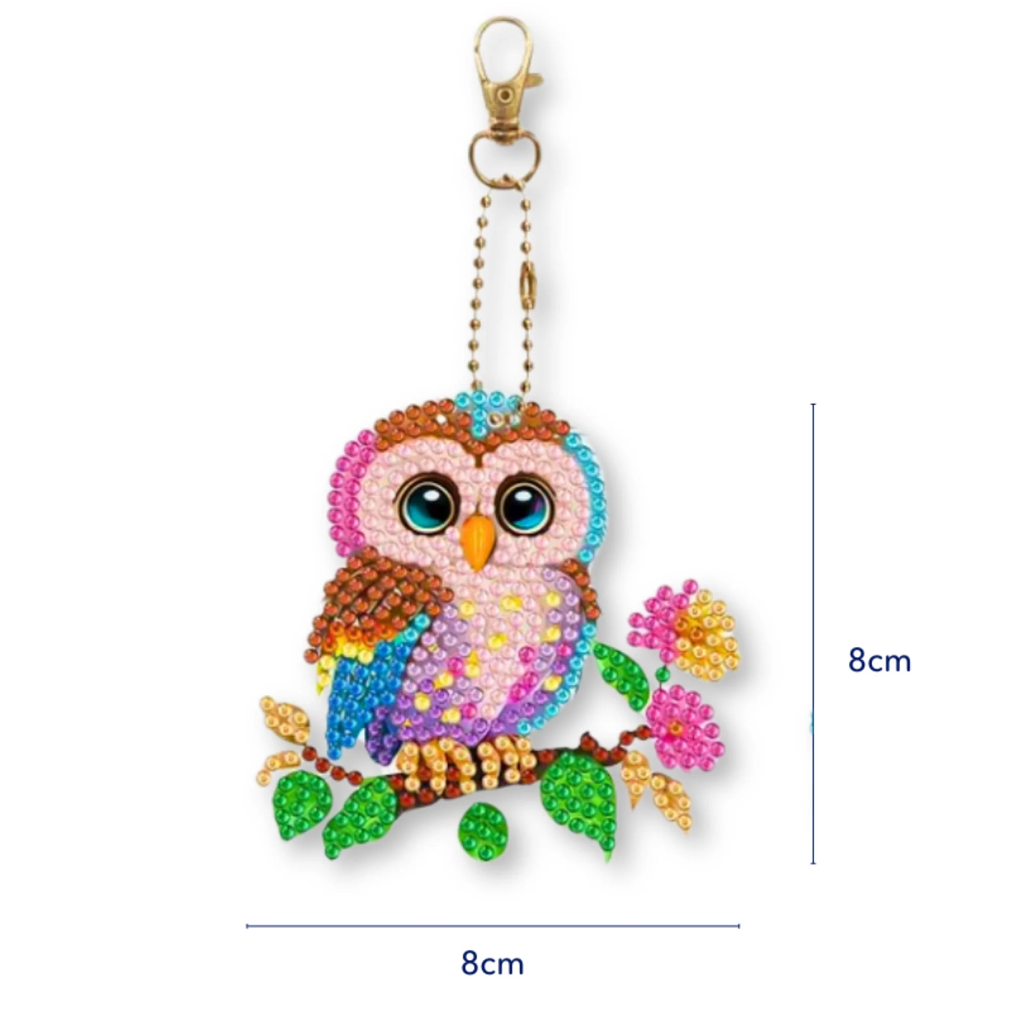 Diamond Painting Keychain - Colorful Owls