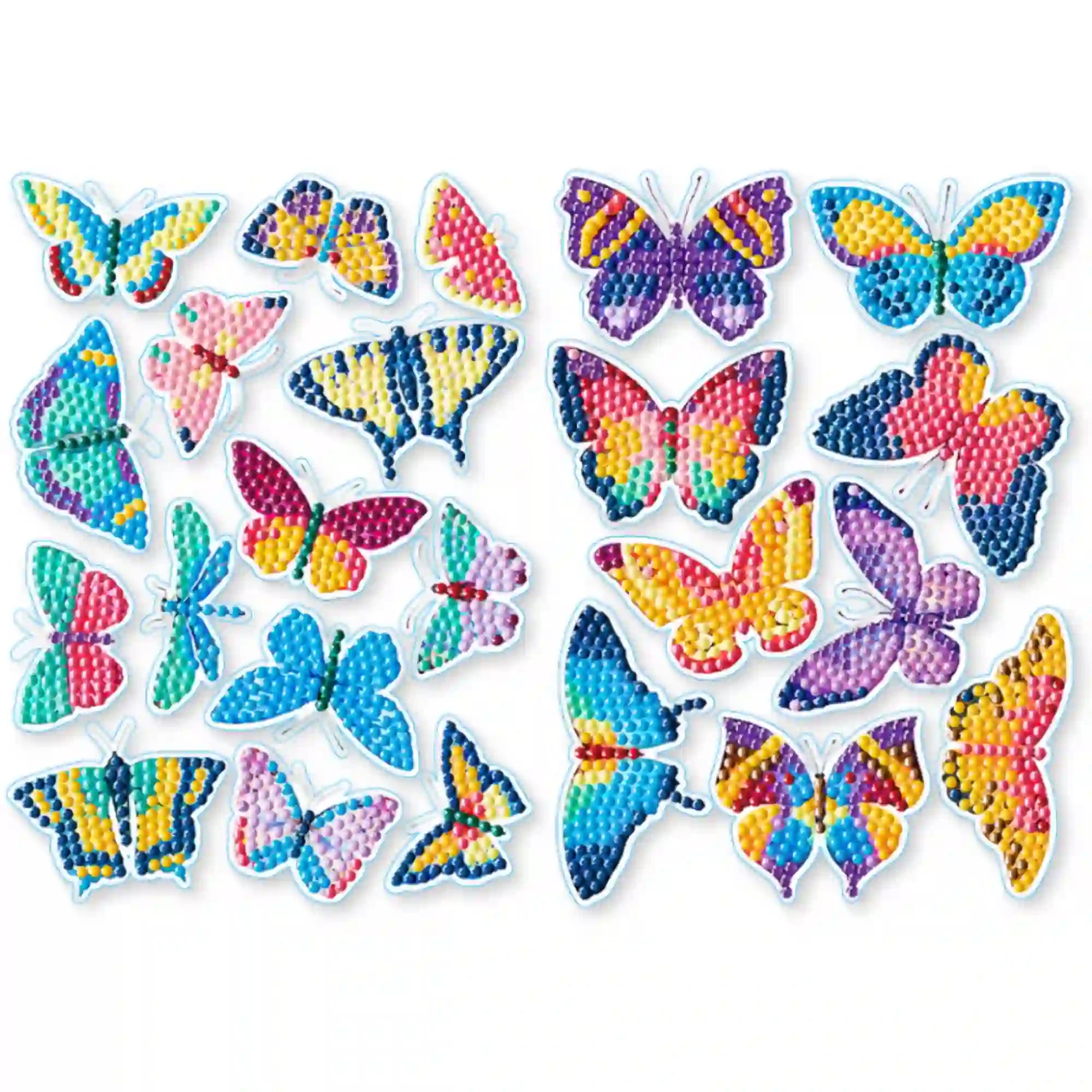 Diamond Painting Sticker Set XL - Colorful Butterflies