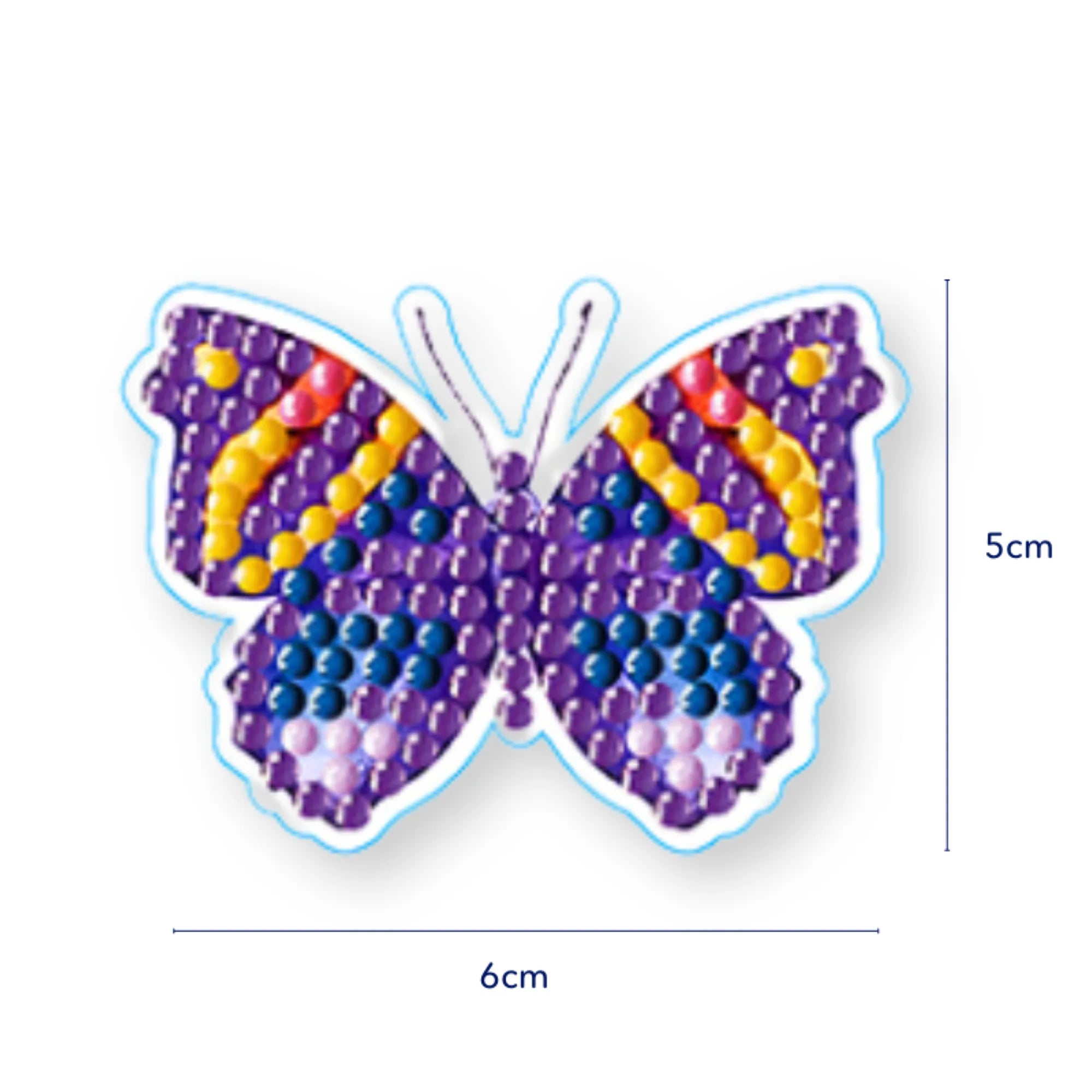 Diamond Painting Sticker Set XL - Colorful Butterflies
