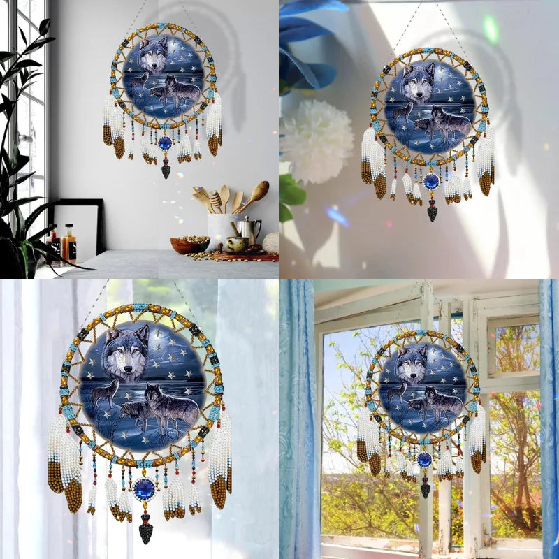 Diamond Painting Dreamcatcher XL – "Wolf of Dreams"