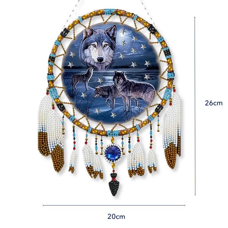Diamond Painting Dreamcatcher XL – "Wolf of Dreams"