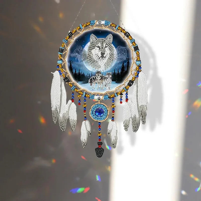 Diamond Painting Dreamcatcher XL – "Wolf of Dreams"