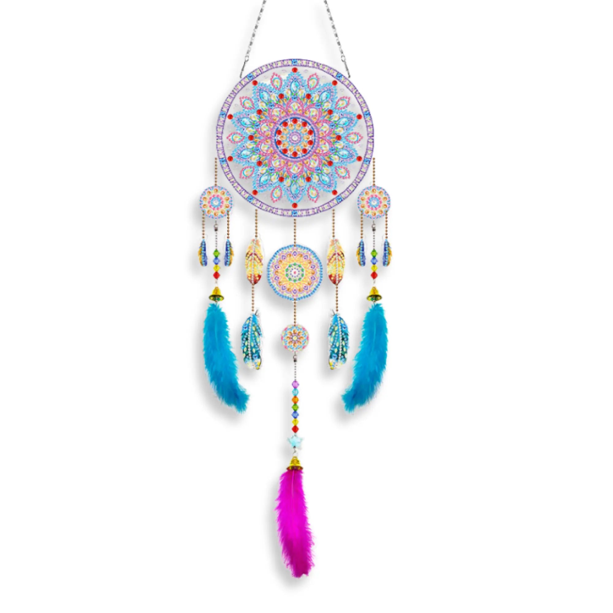 Diamond Painting Dreamcatcher XL - "Blue & Pink Dreams"