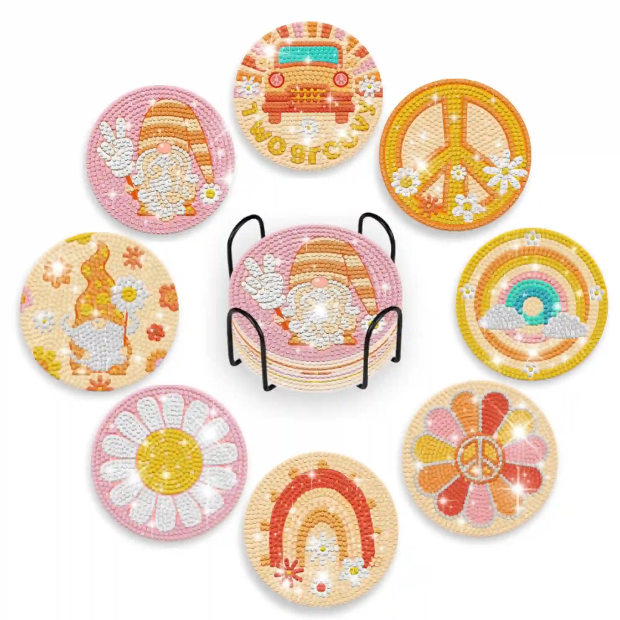 Diamond Painting - Coaster "Peace & Love"