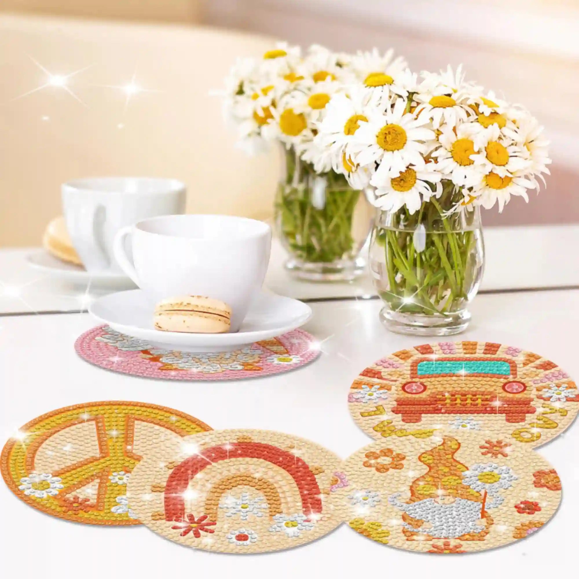Diamond Painting - Coaster "Peace & Love"