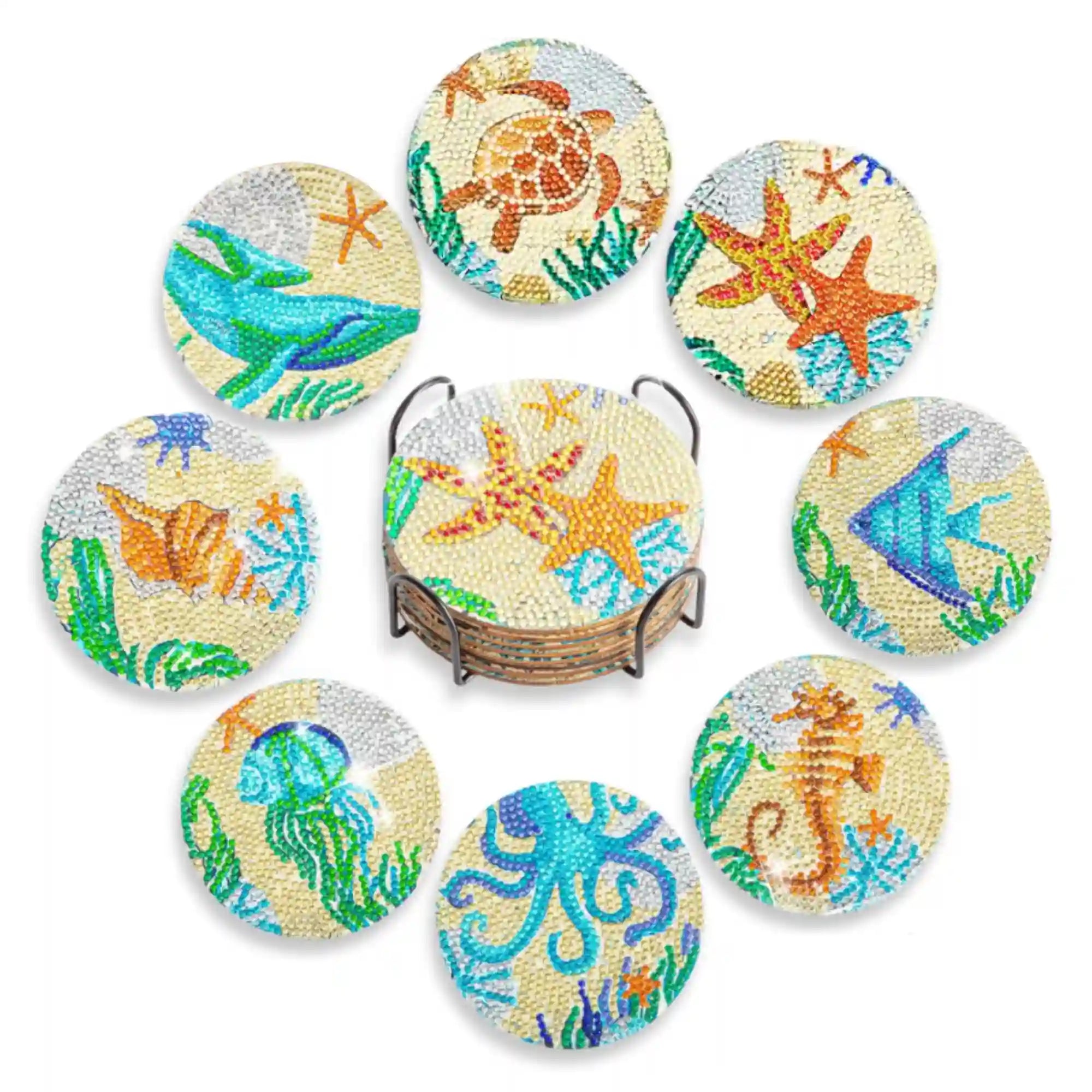 Diamond Painting - Coaster "Sea Animals"