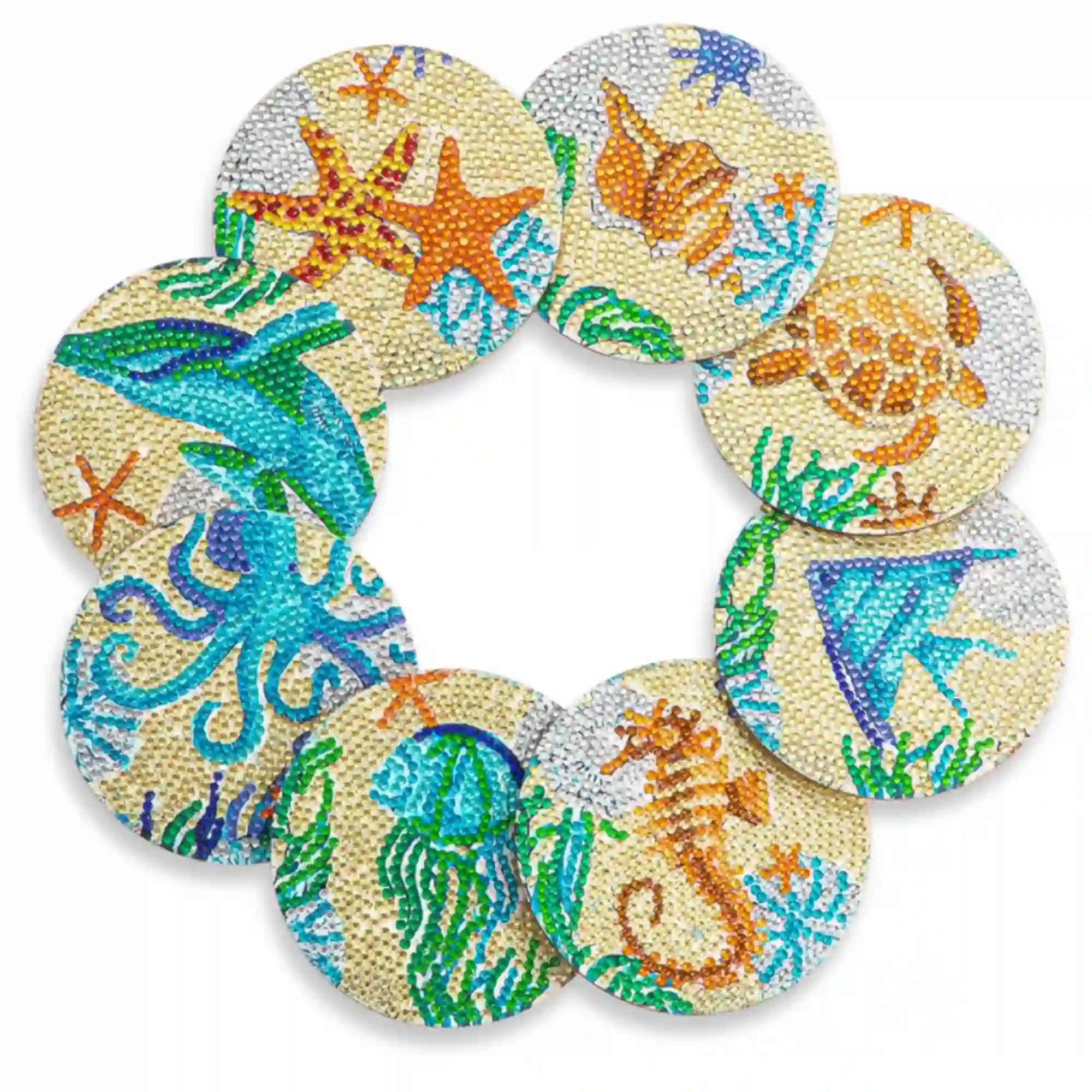 Diamond Painting - Coaster "Sea Animals"