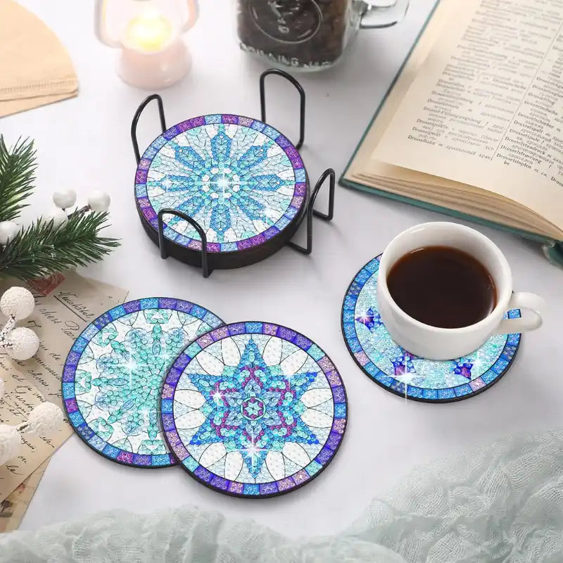 Diamond Painting Coaster – "Ice Crystal"