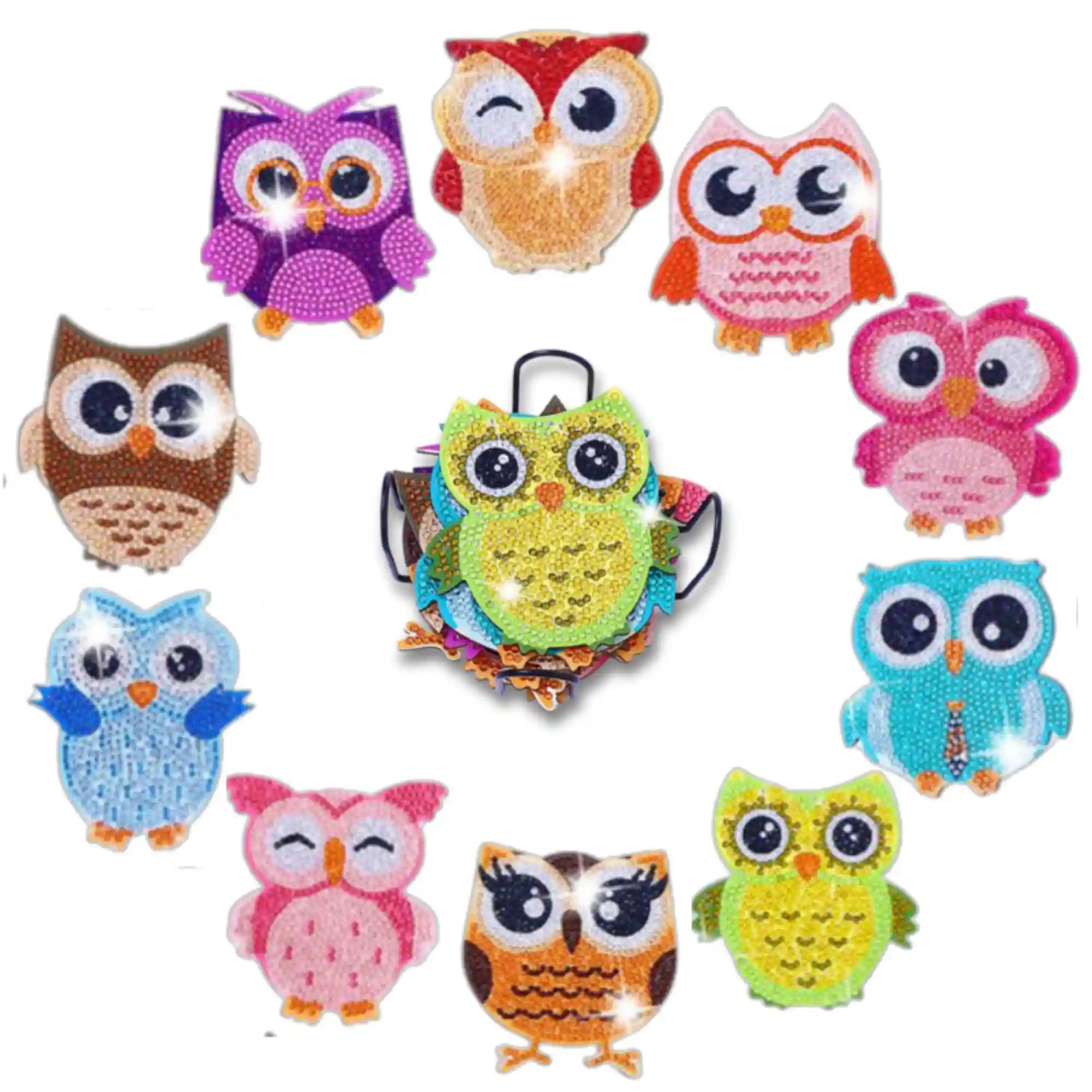 Diamond Painting - Coaster "Owls"