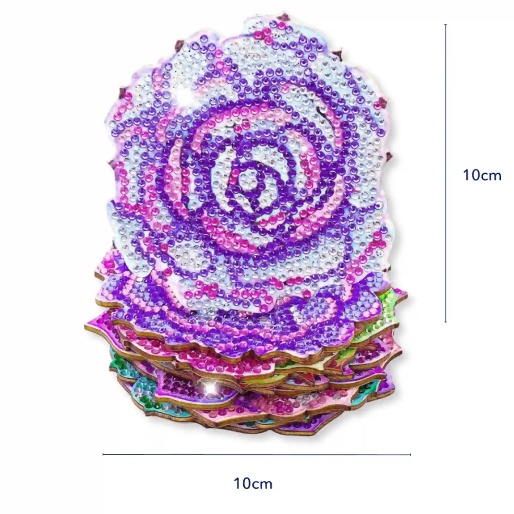 Diamond Painting - Coaster "Purple Flowers"