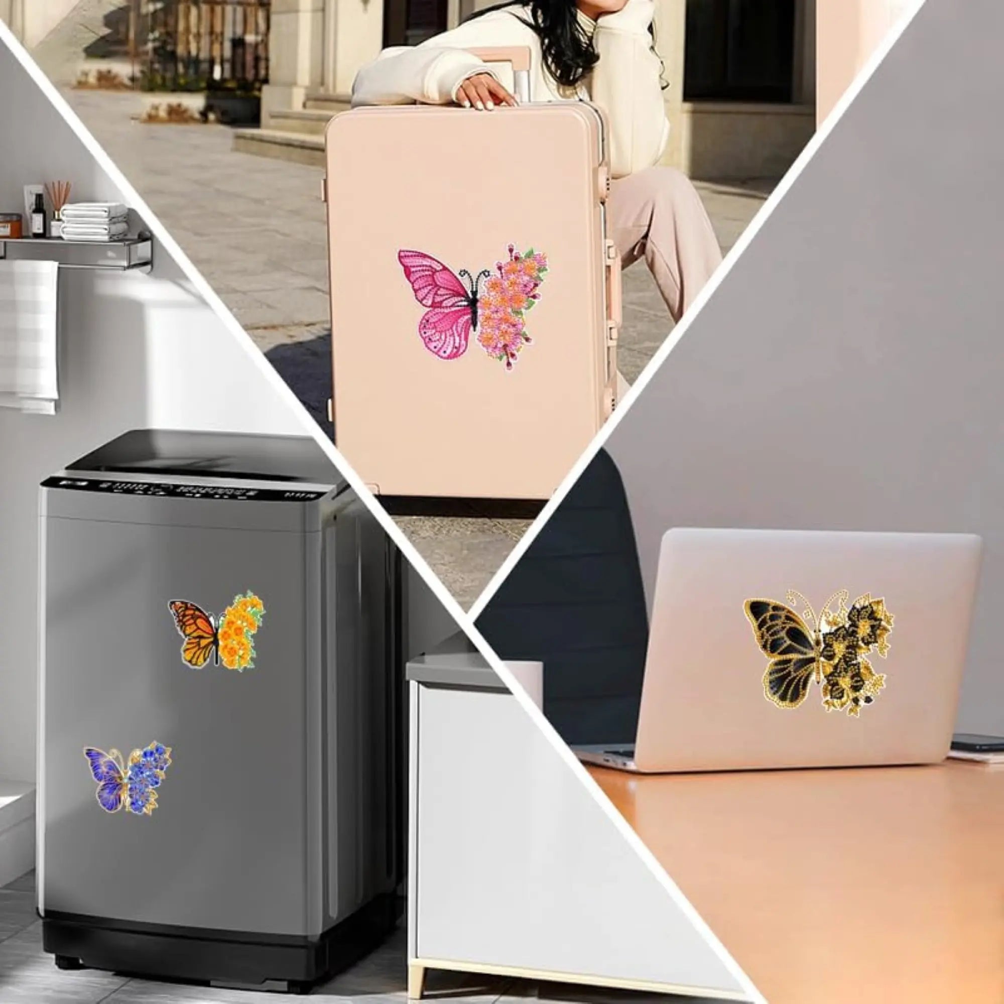 Diamond Painting XXL Sticker - Colorful Butterflies