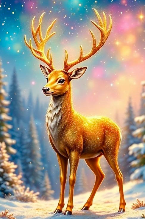 Diamond Painting - Golden Deer