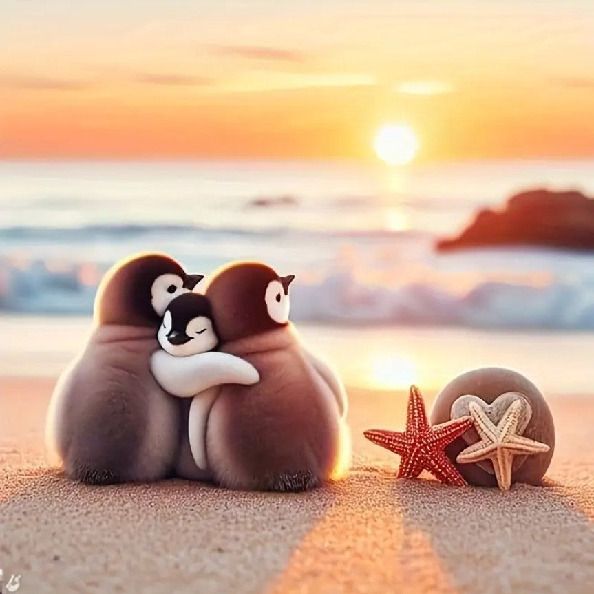 Diamond Painting - Happy Family at the Beach