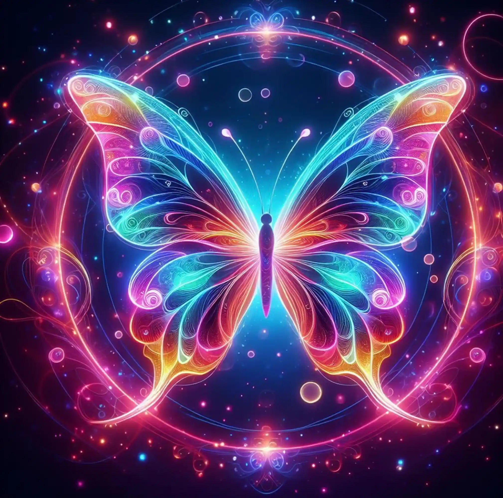 Diamond Painting Glow Picture Special – Circle of Butterfly