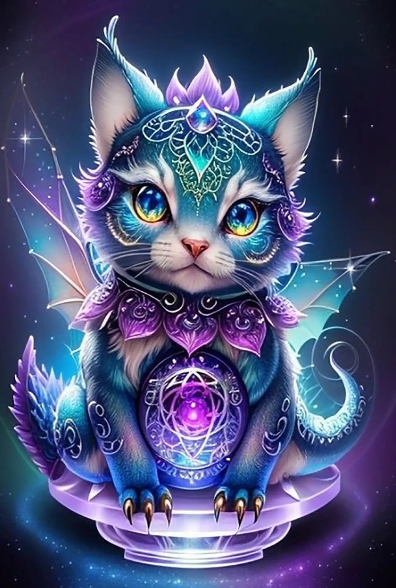 Diamond Painting Glow Picture Special – Mystical Kitty
