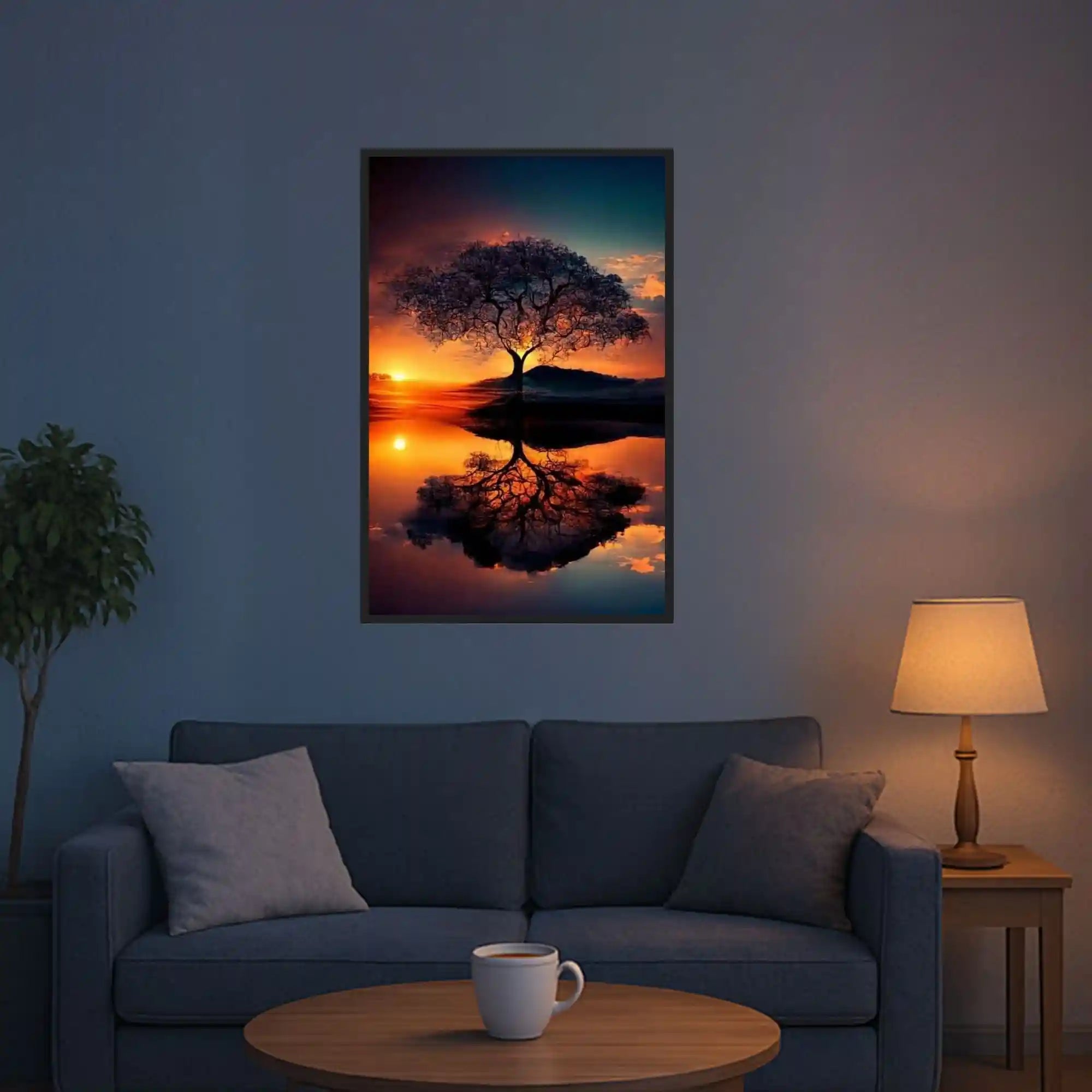 Diamond Painting - Tree At Sunset