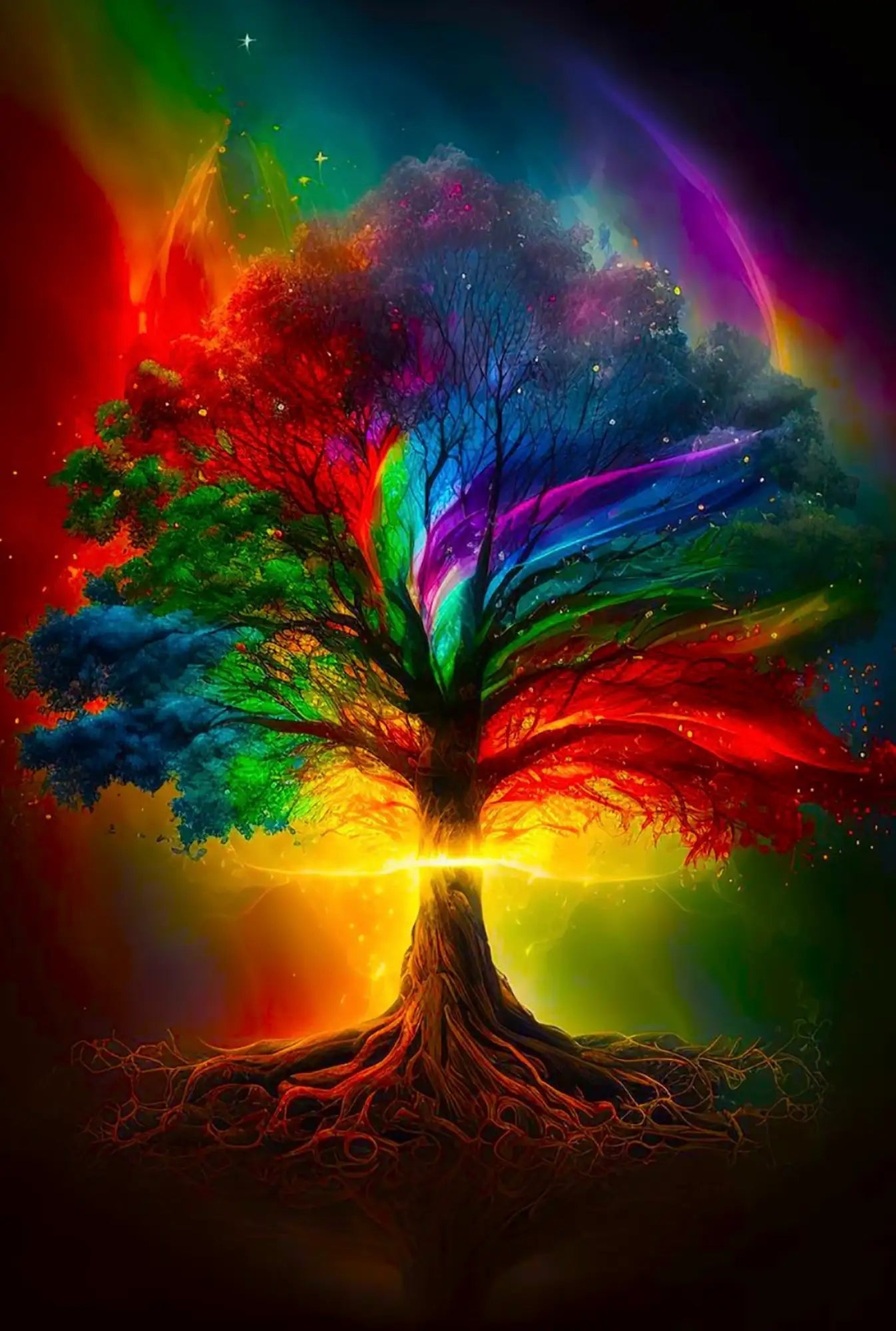 Diamond Painting Glow Picture Special – Tree of Life of a Thousand Colors