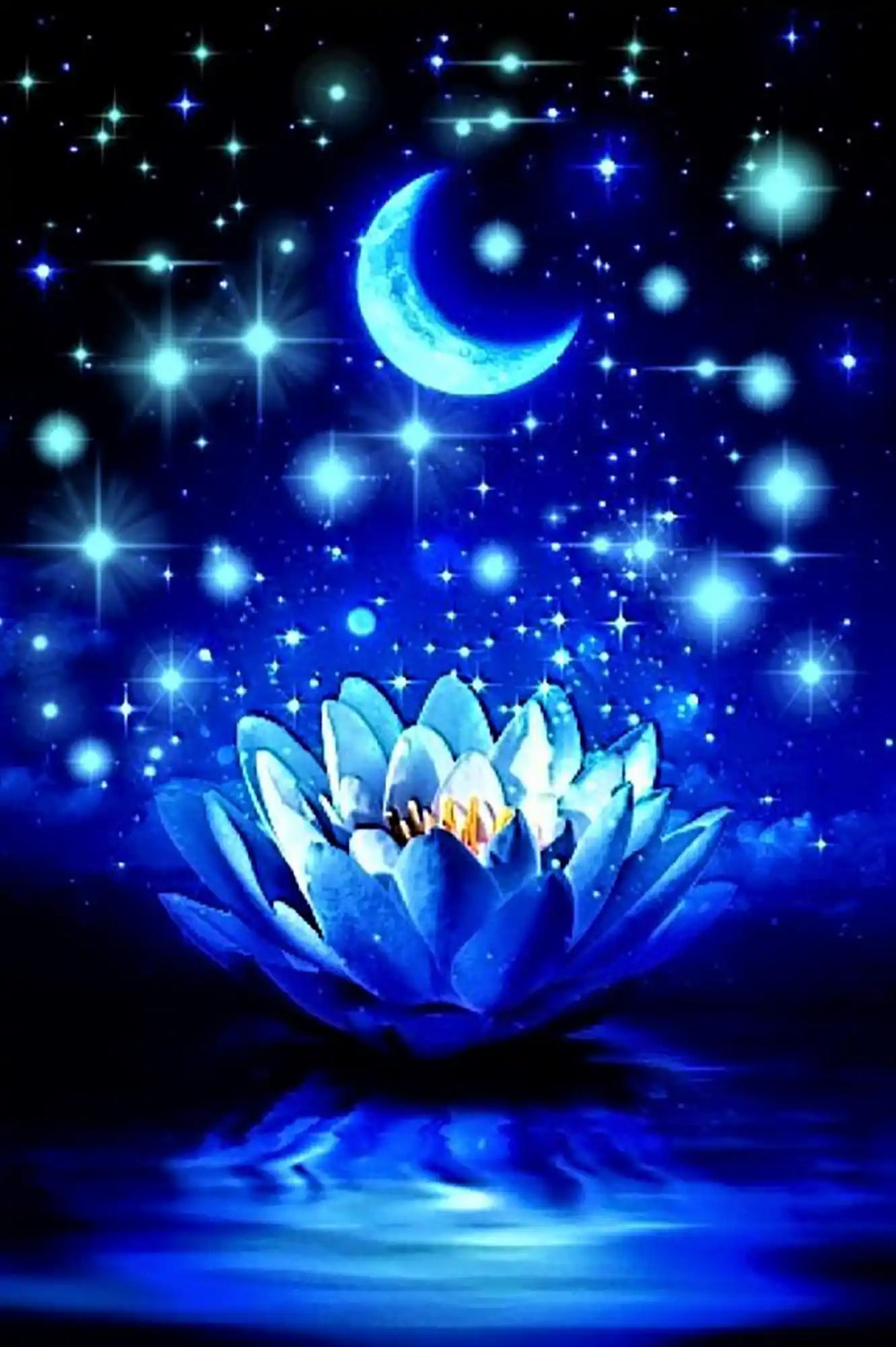 Diamond Painting  – Blue Water Lily MINI