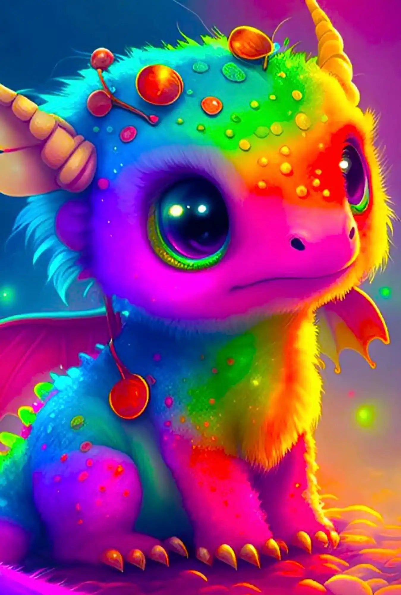Diamond Painting Kids – Rainbow Dragon