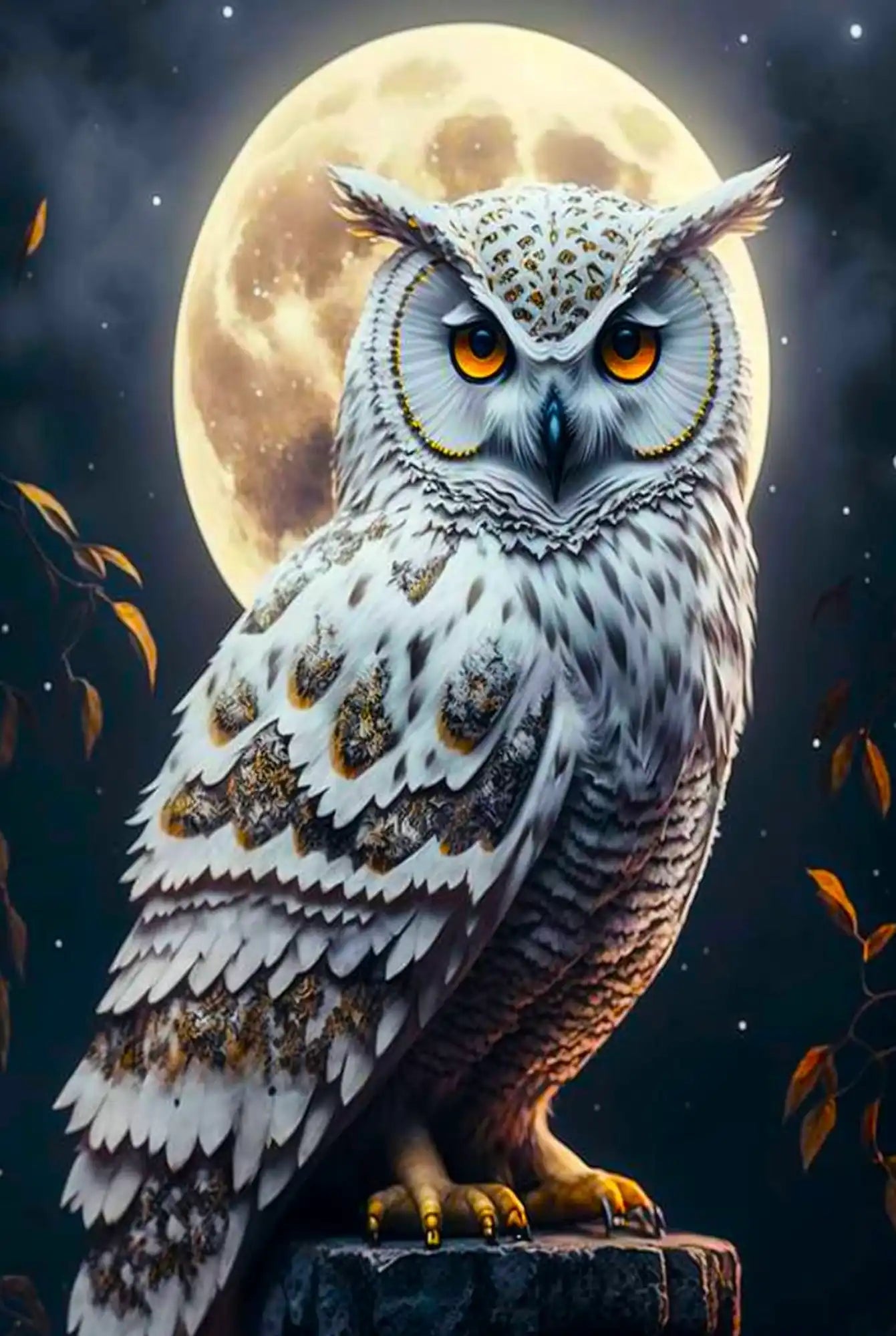 Diamond Painting Glow Picture Special – Owl in the Moonlight