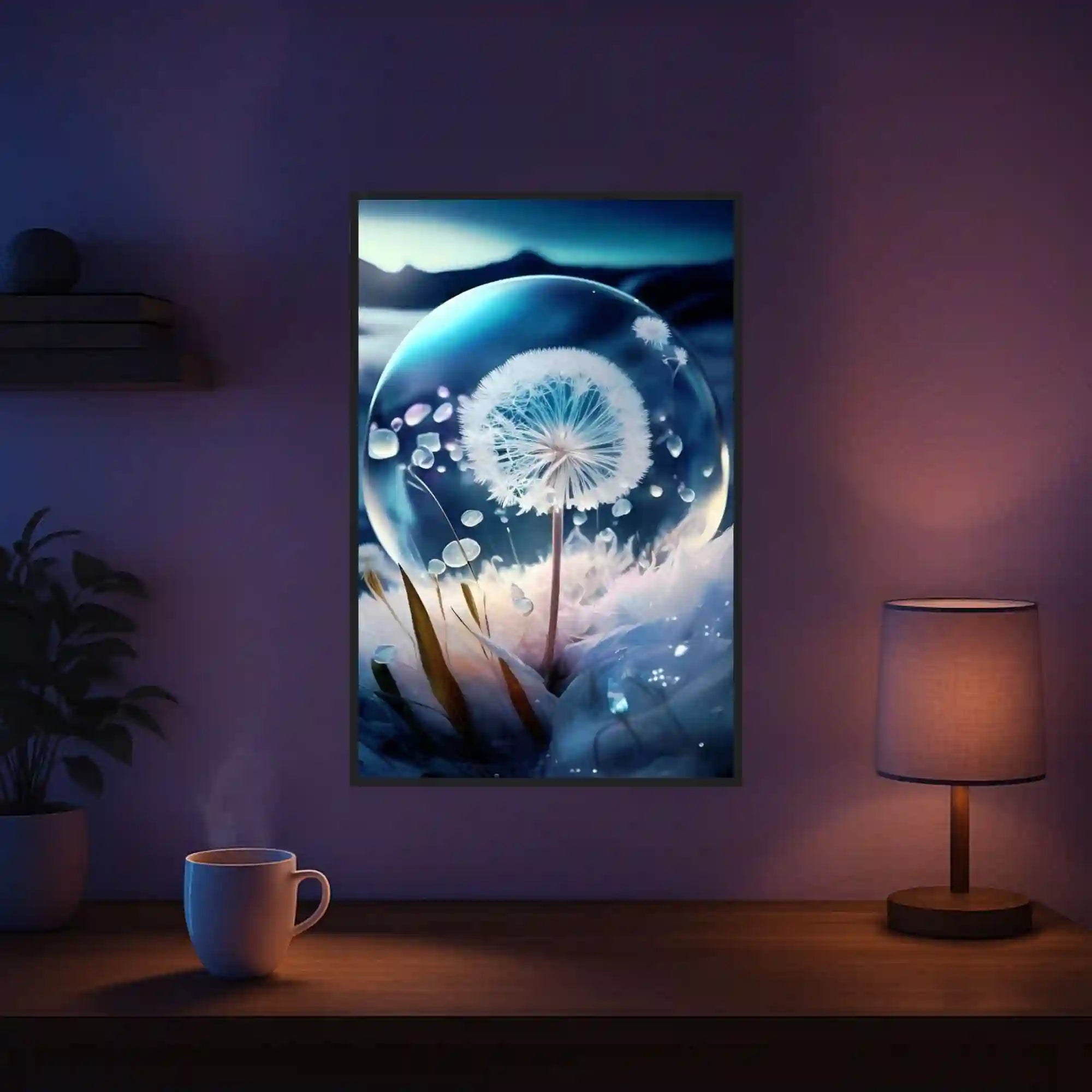Diamond Painting Glow Picture Special – Dandelion Ice Crystal