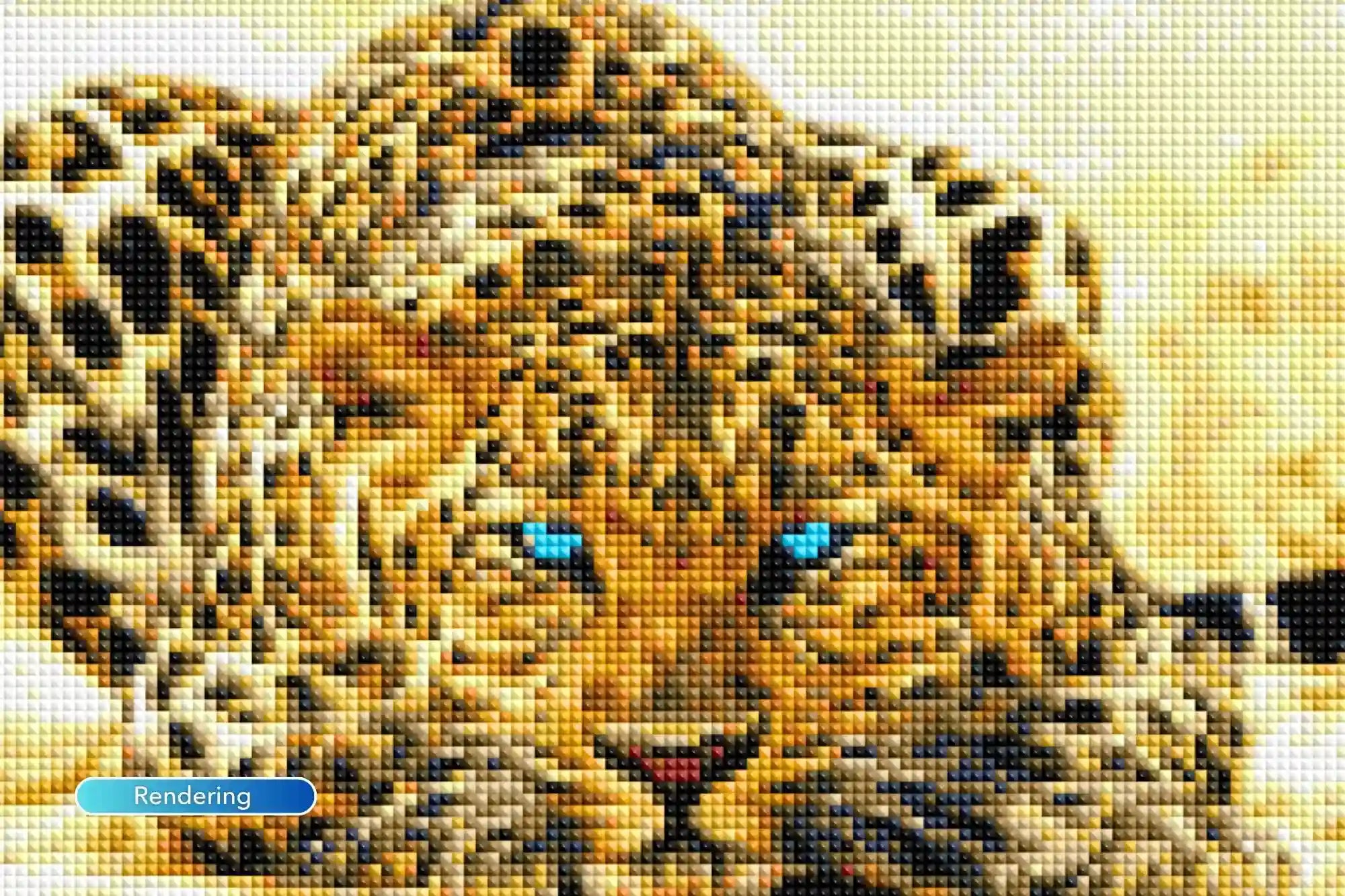 Diamond Painting - Leopard Blue Eyes MINI