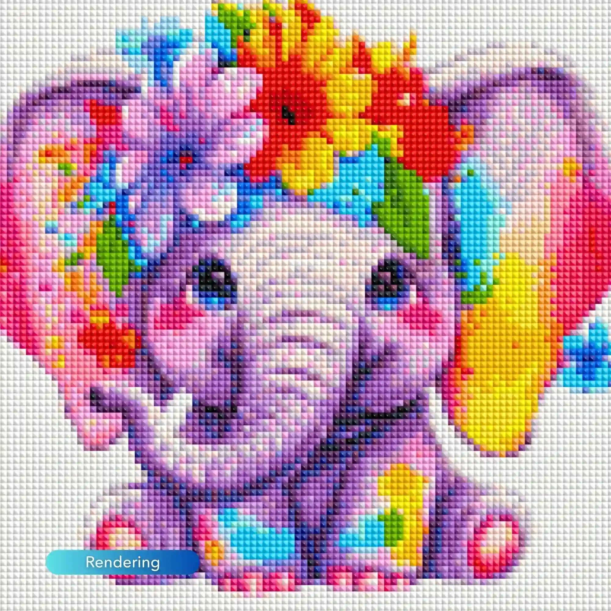 Diamond Painting Kids – The Little Flower Elephant
