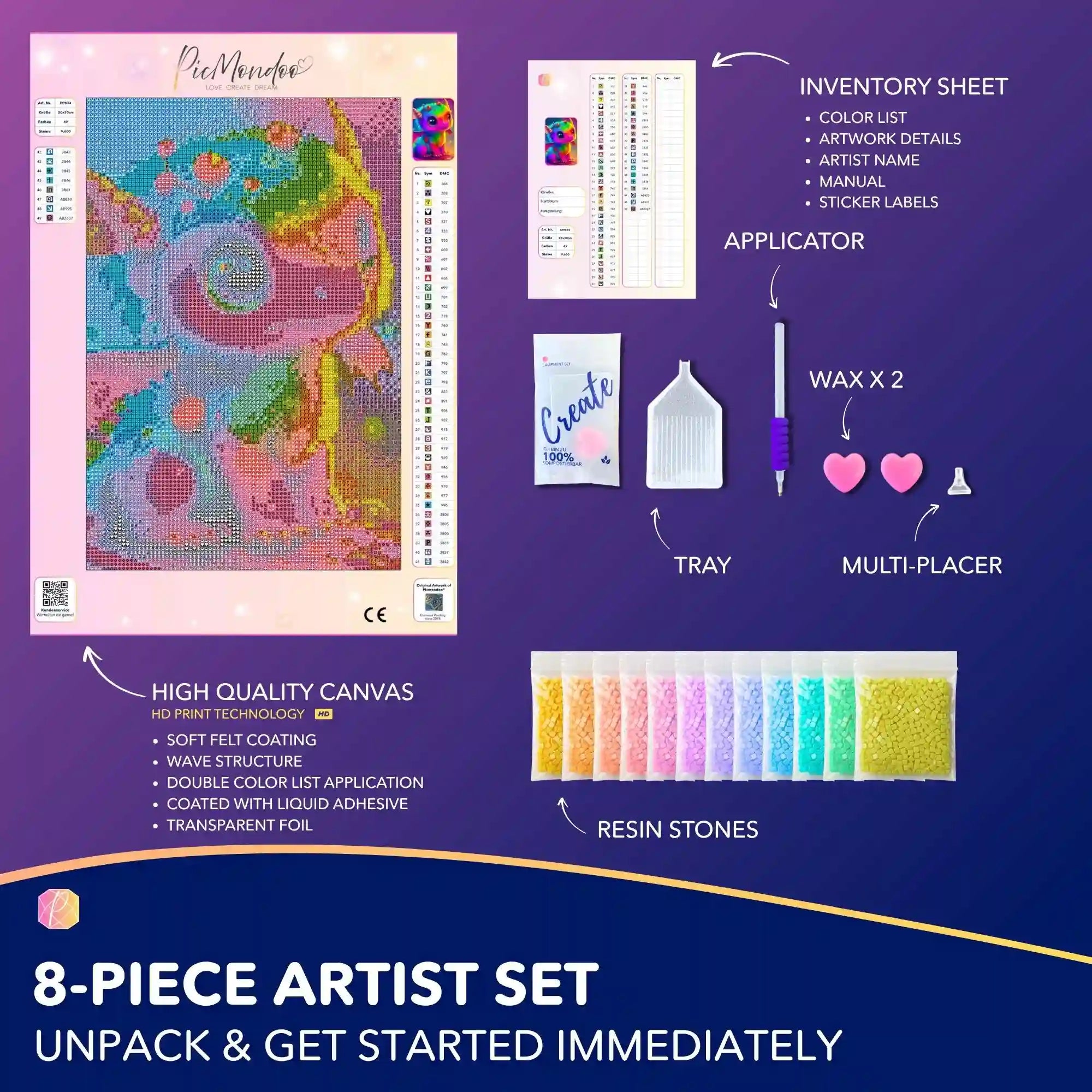 Diamond Painting Kids – Rainbow Dragon