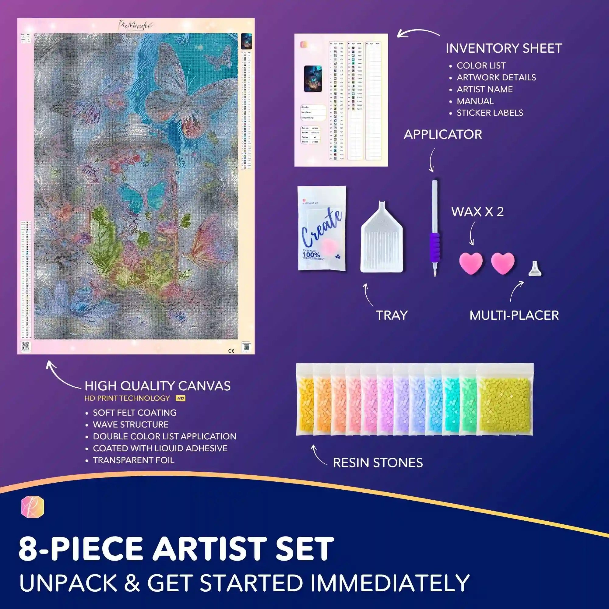 Diamond Painting Glow Picture Special – Night of the Butterflies