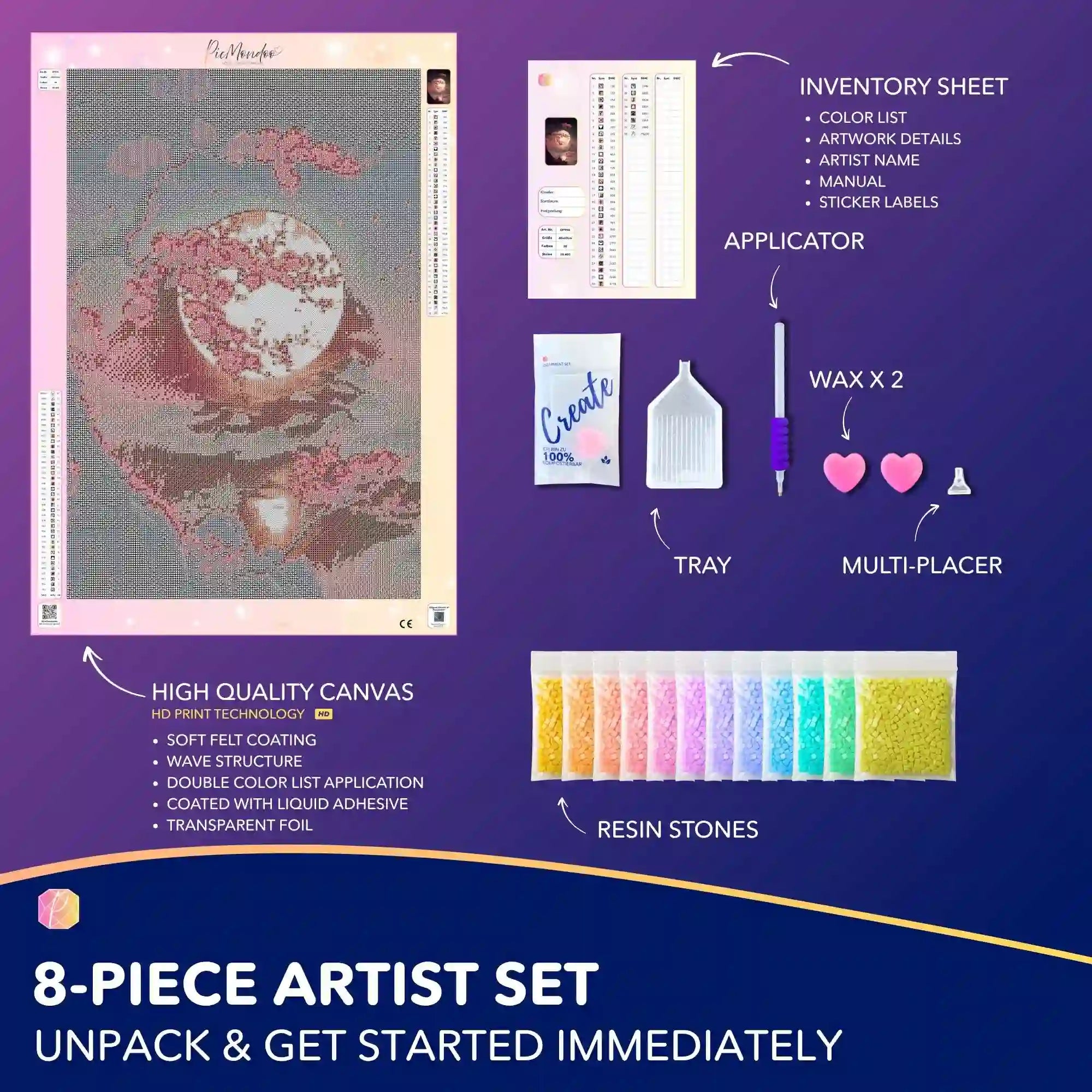 Diamond Painting Glow Picture Special – Cherry Blossoms in the Moonlight