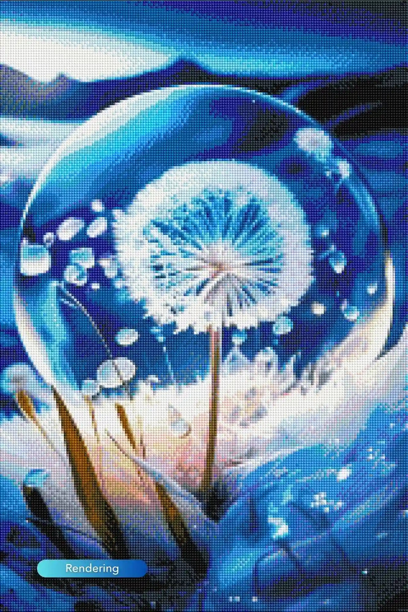Diamond Painting Glow Picture Special – Dandelion Ice Crystal