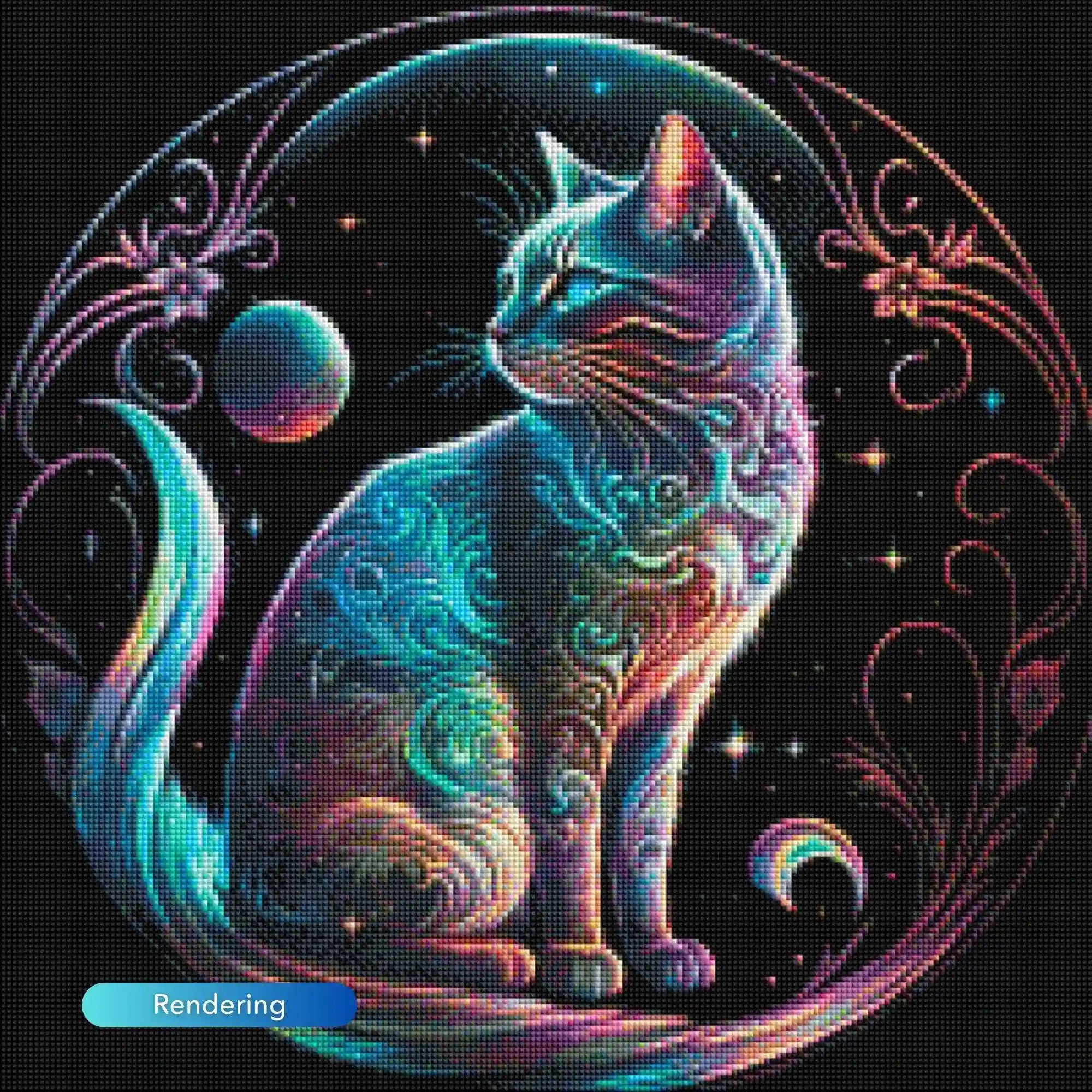 Diamond Painting – Cat on the Moon