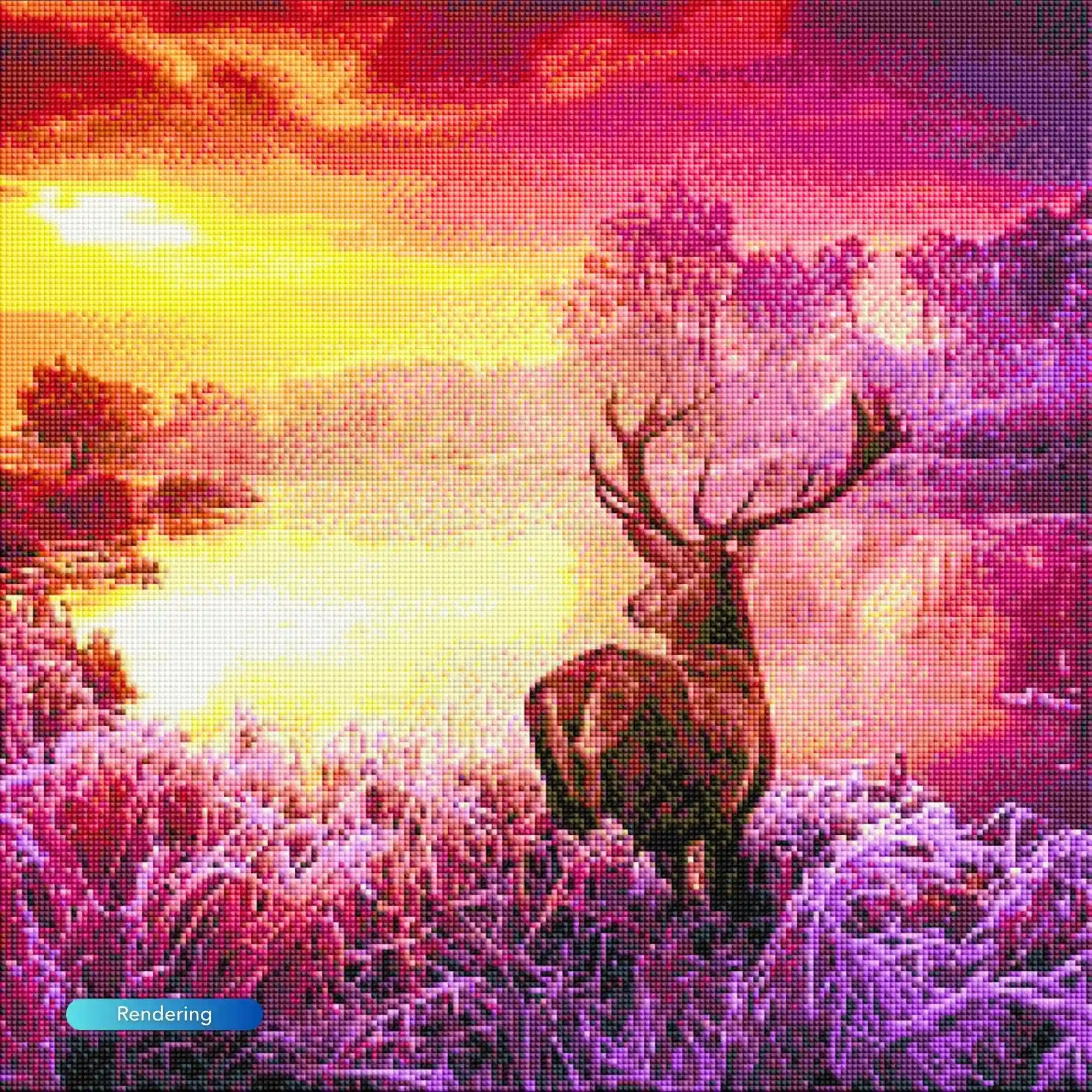 Diamond Painting – Deer in the Sunrise