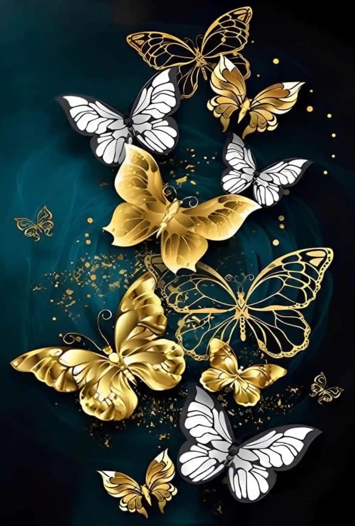 Diamond Painting Multi Special – Golden Butterflies