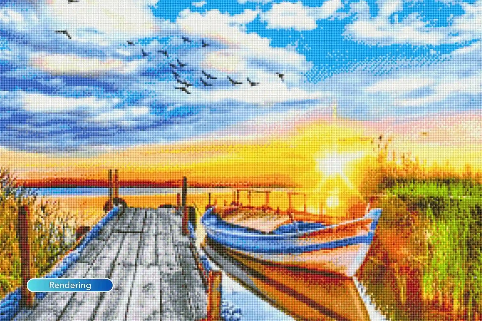 Diamond Painting – Sunny Evening at the Lake