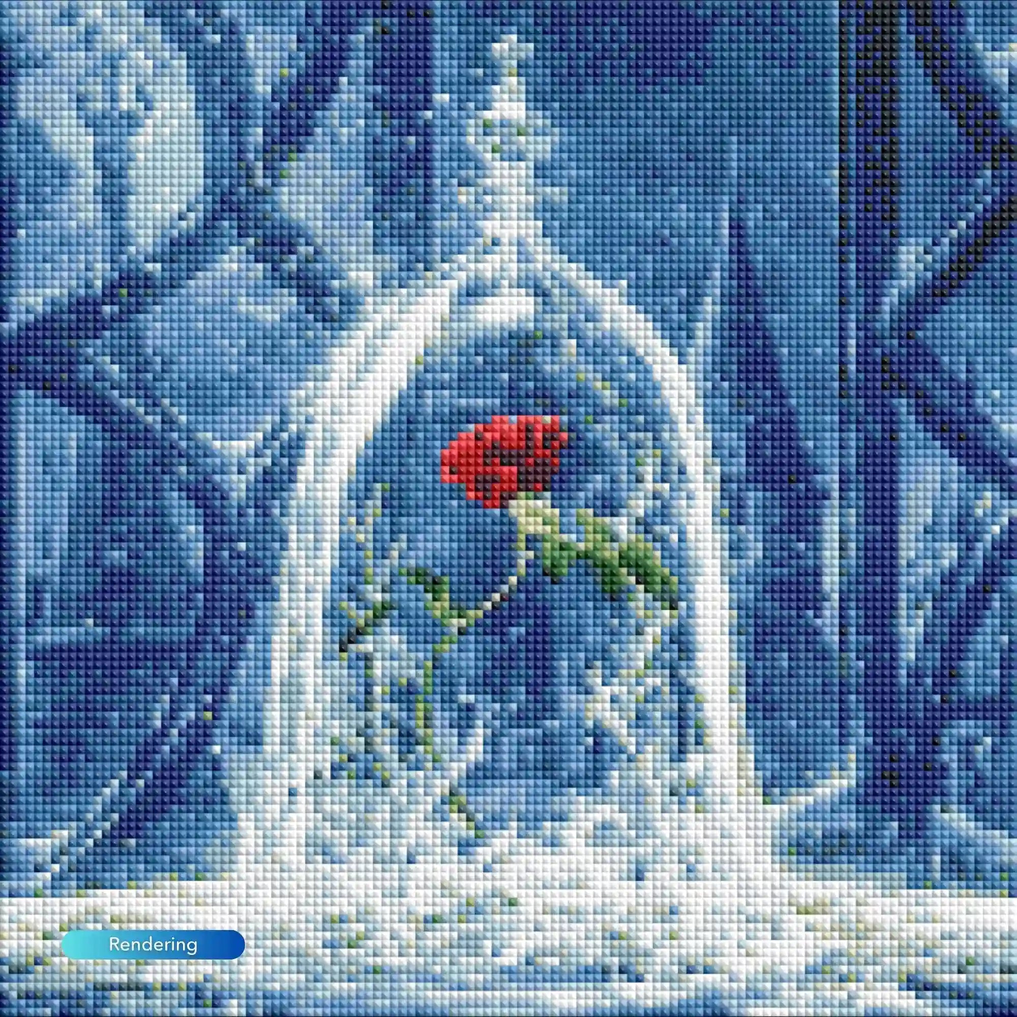 Diamond Painting – Rose in the Wonder Glass