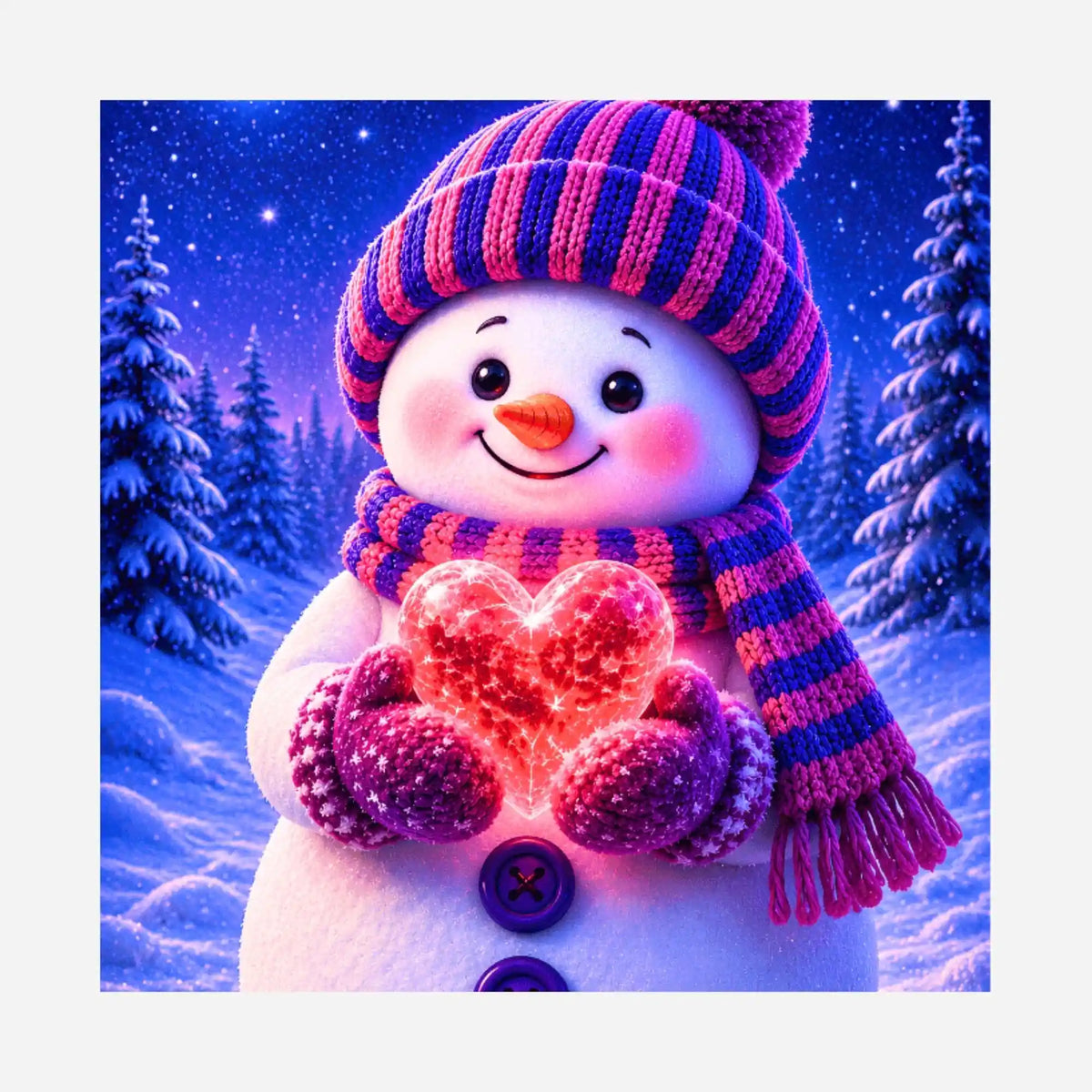 Silicone Paper Set – Winter Heart – 10x10cm
