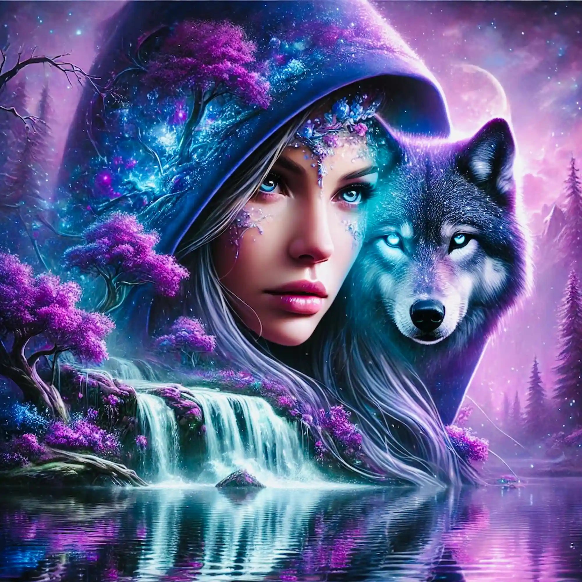 Diamond Painting – Eleonora and the Wolf "Limited Edition"