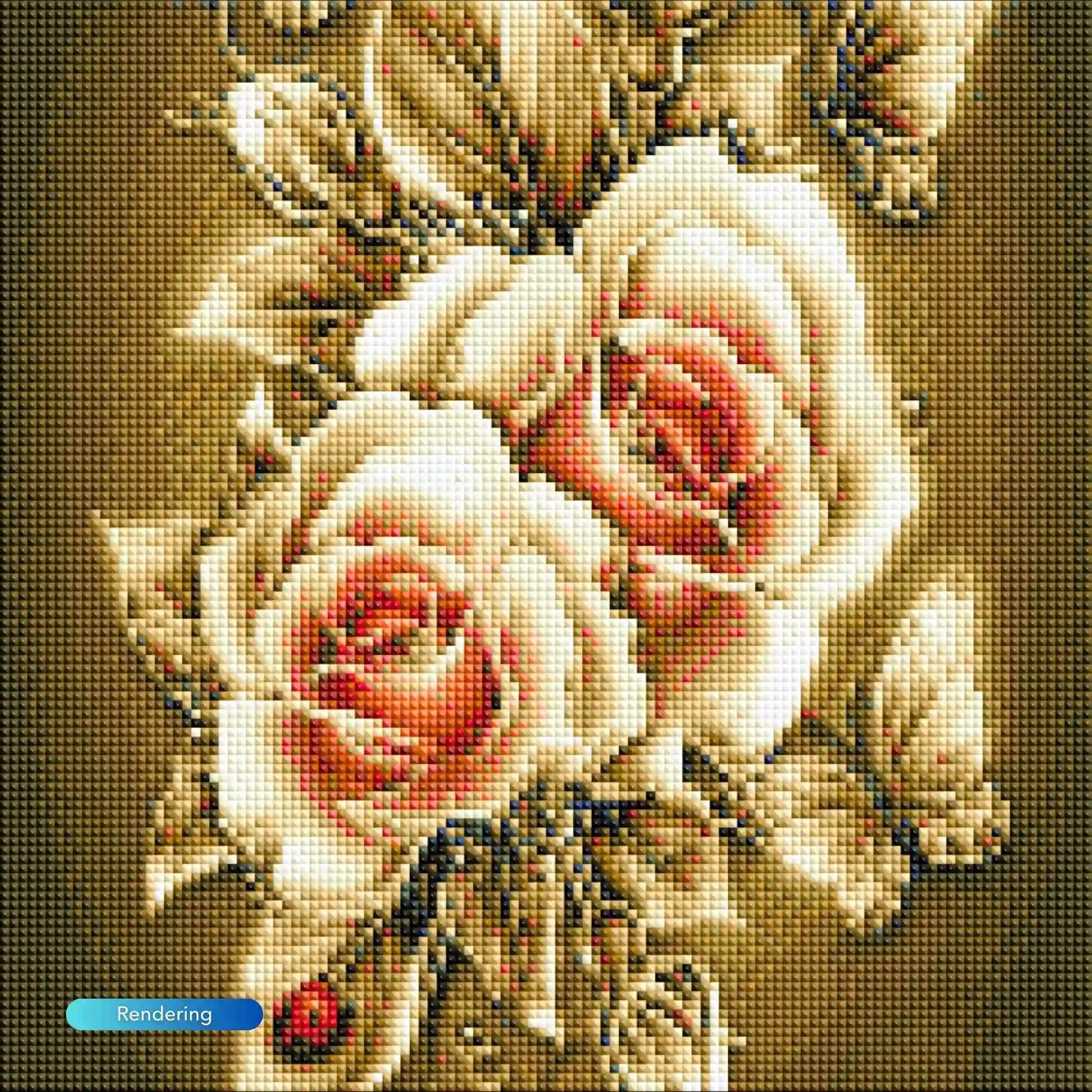 Diamond Painting – Golden Roses