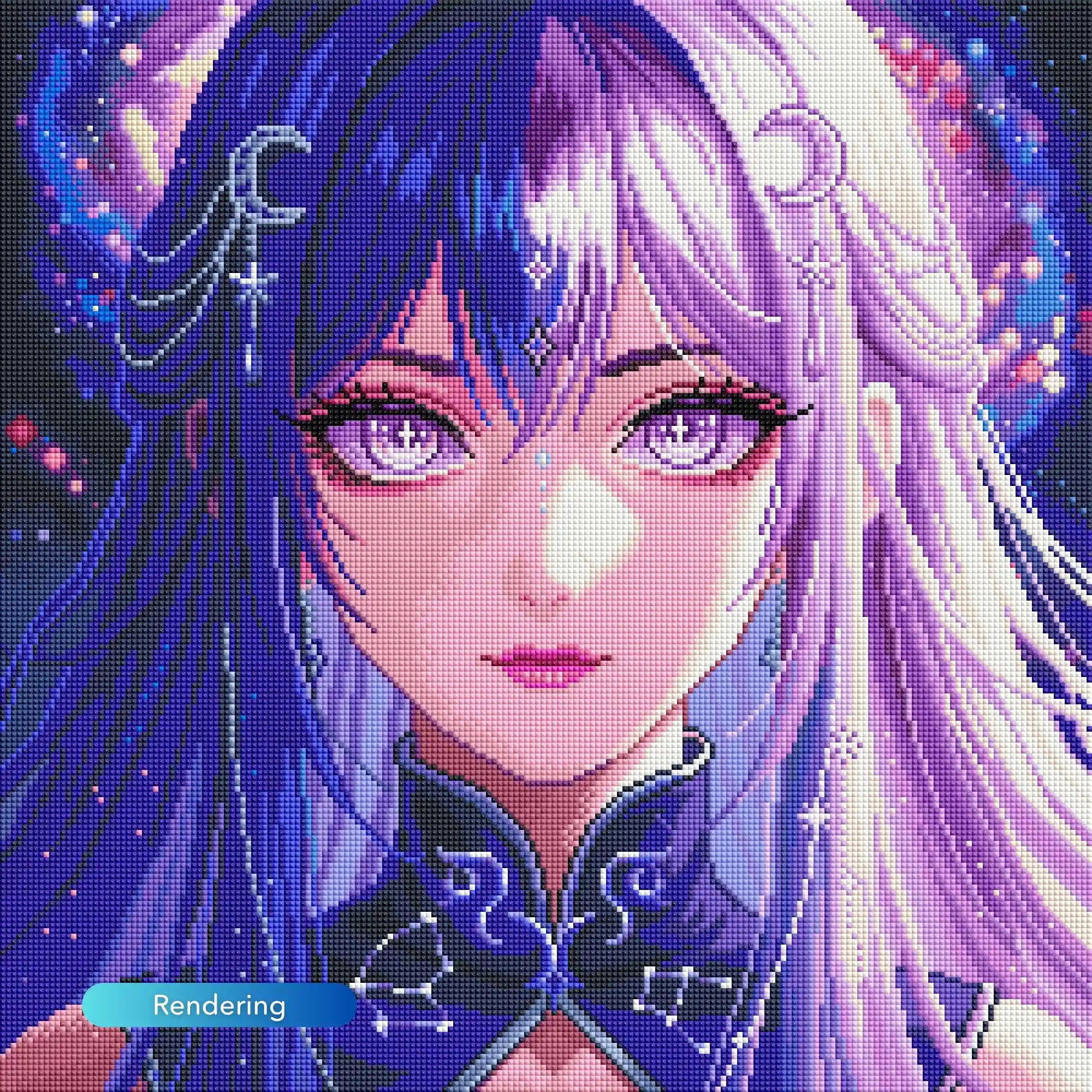 Diamond Painting – Purple Moon Star
