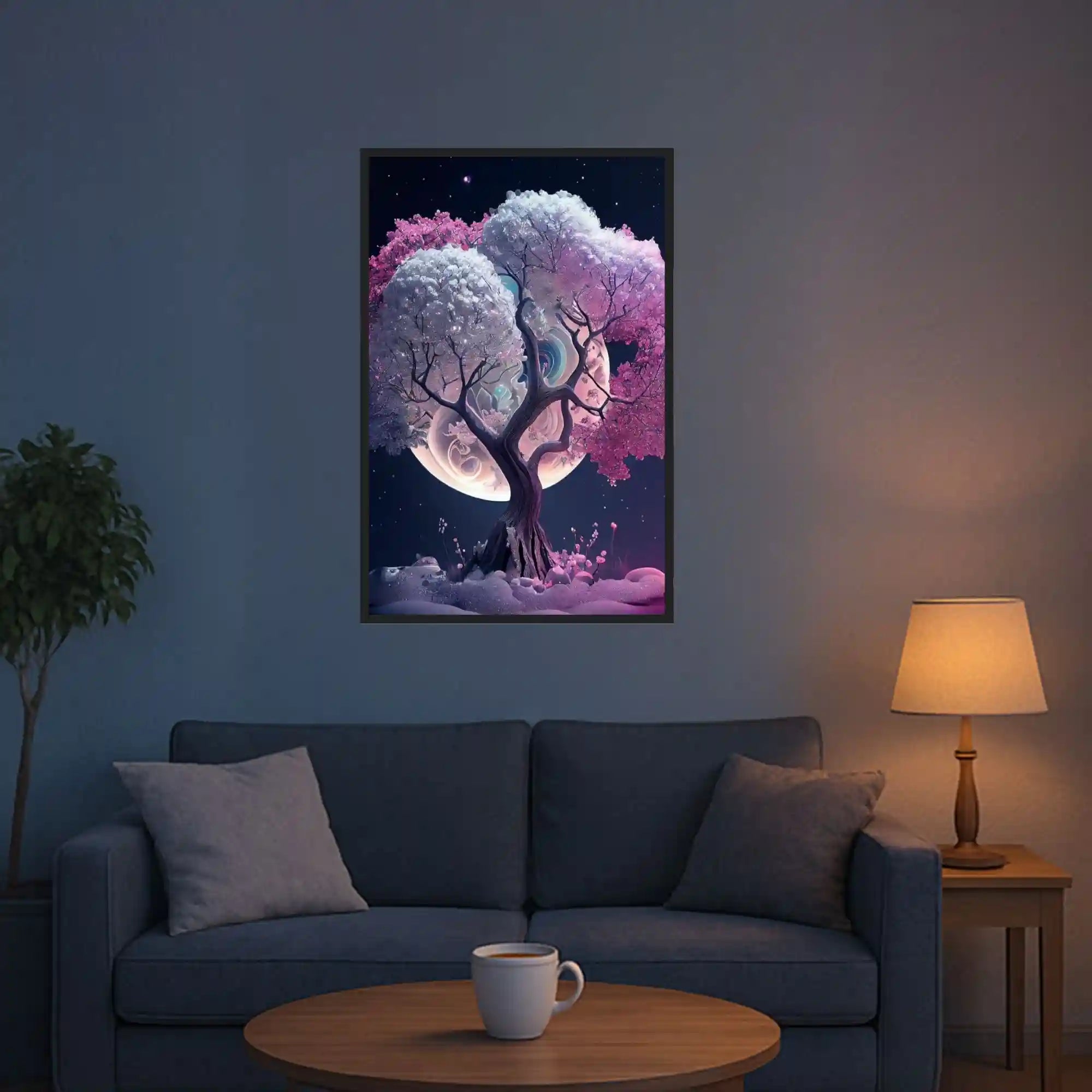Diamond Painting Multi Special – Pink Tree at Night