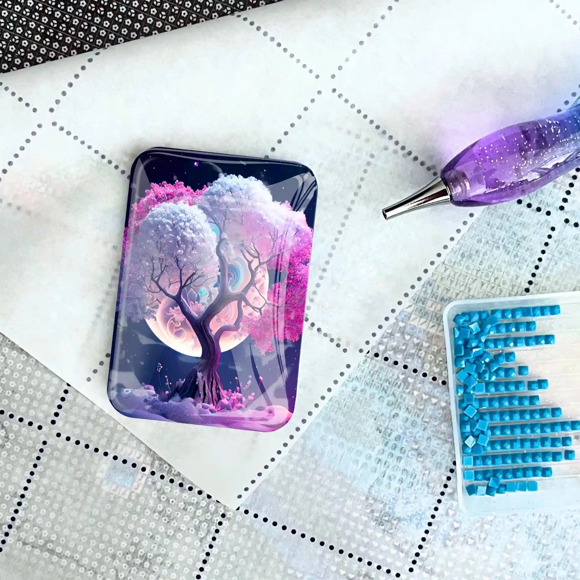 Cover Minder - Pink Tree at Night